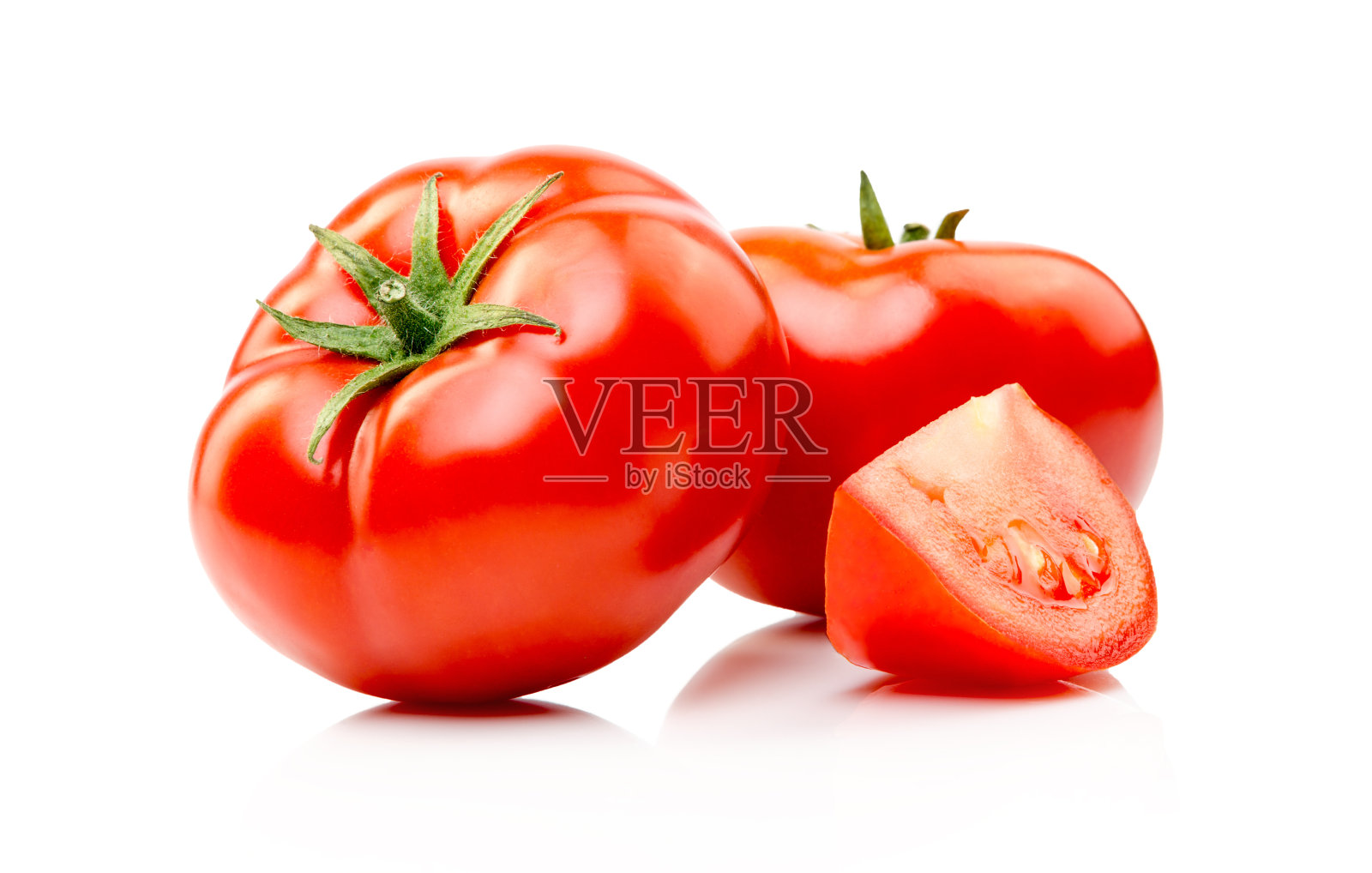 红色的番茄切片分离照片摄影图片