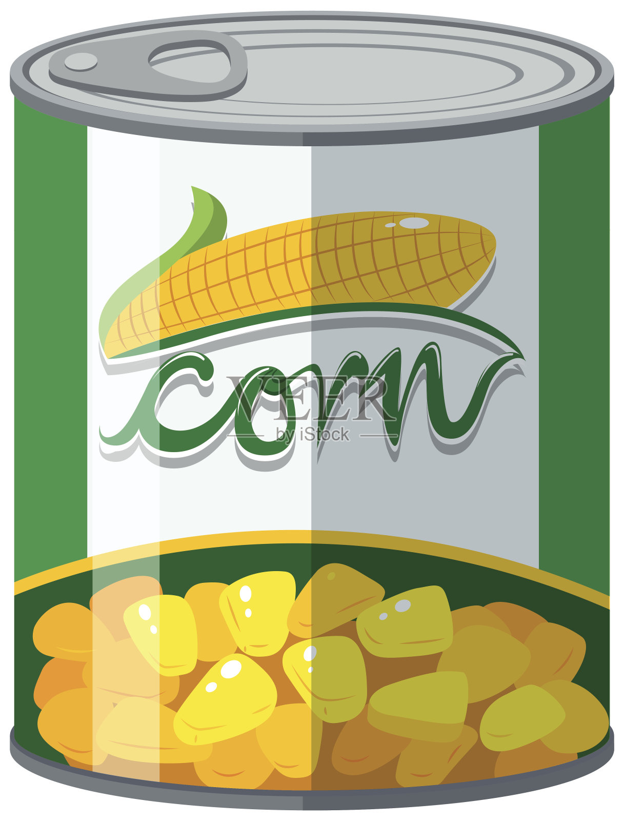 铝罐玉米插画图片素材