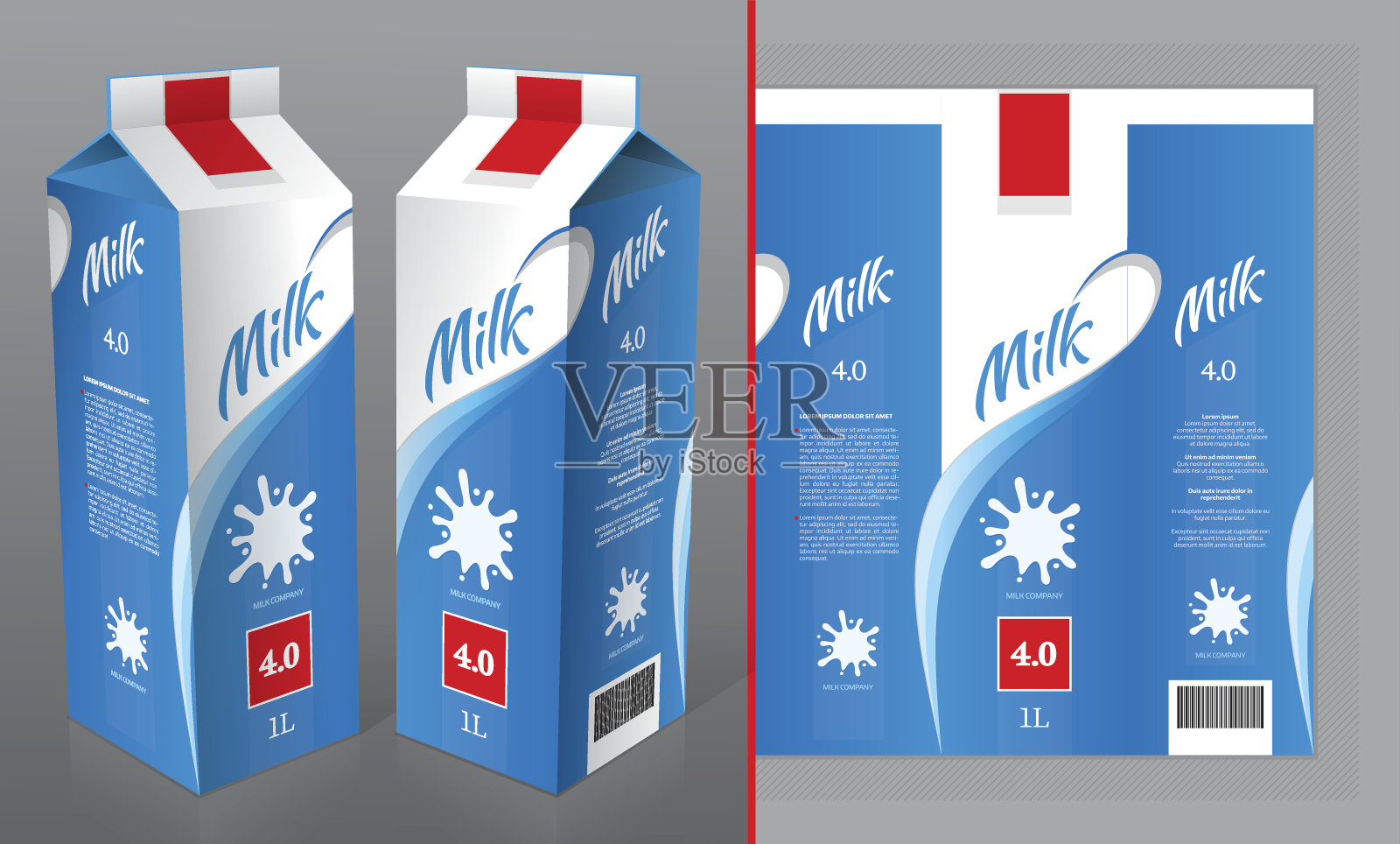 牛奶包装设计设计模板素材