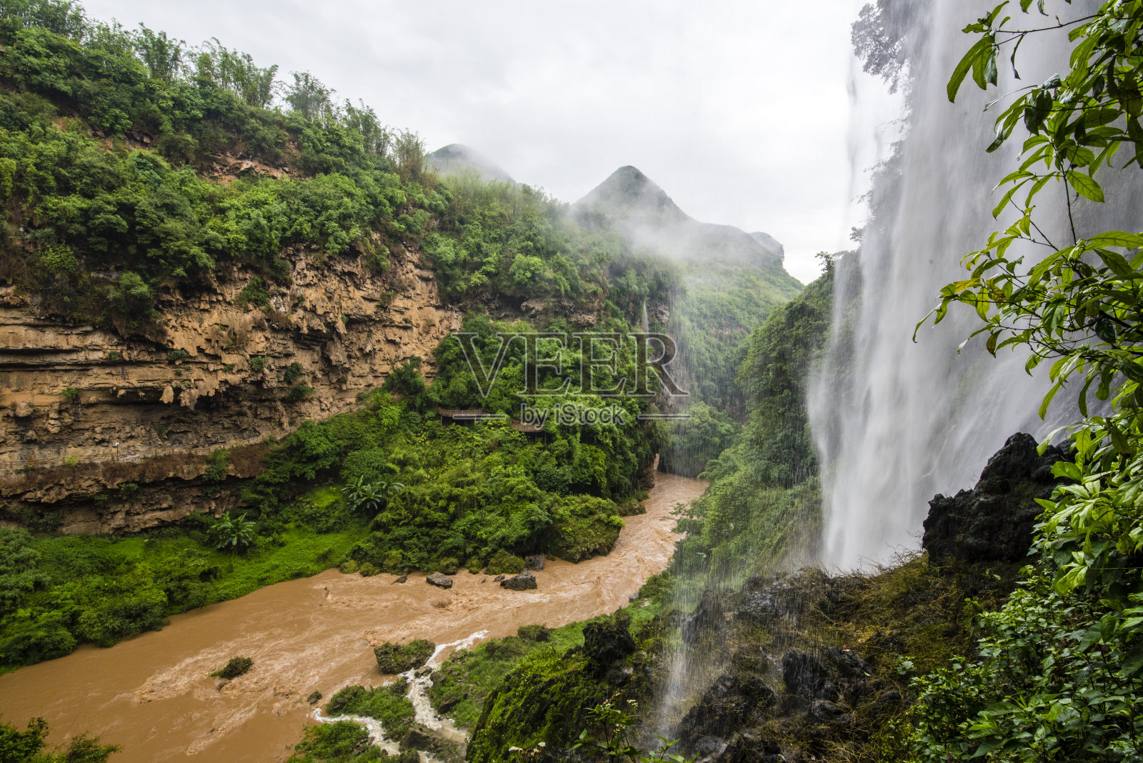 马岭河峡谷瀑布，兴义，贵州，中国照片摄影图片