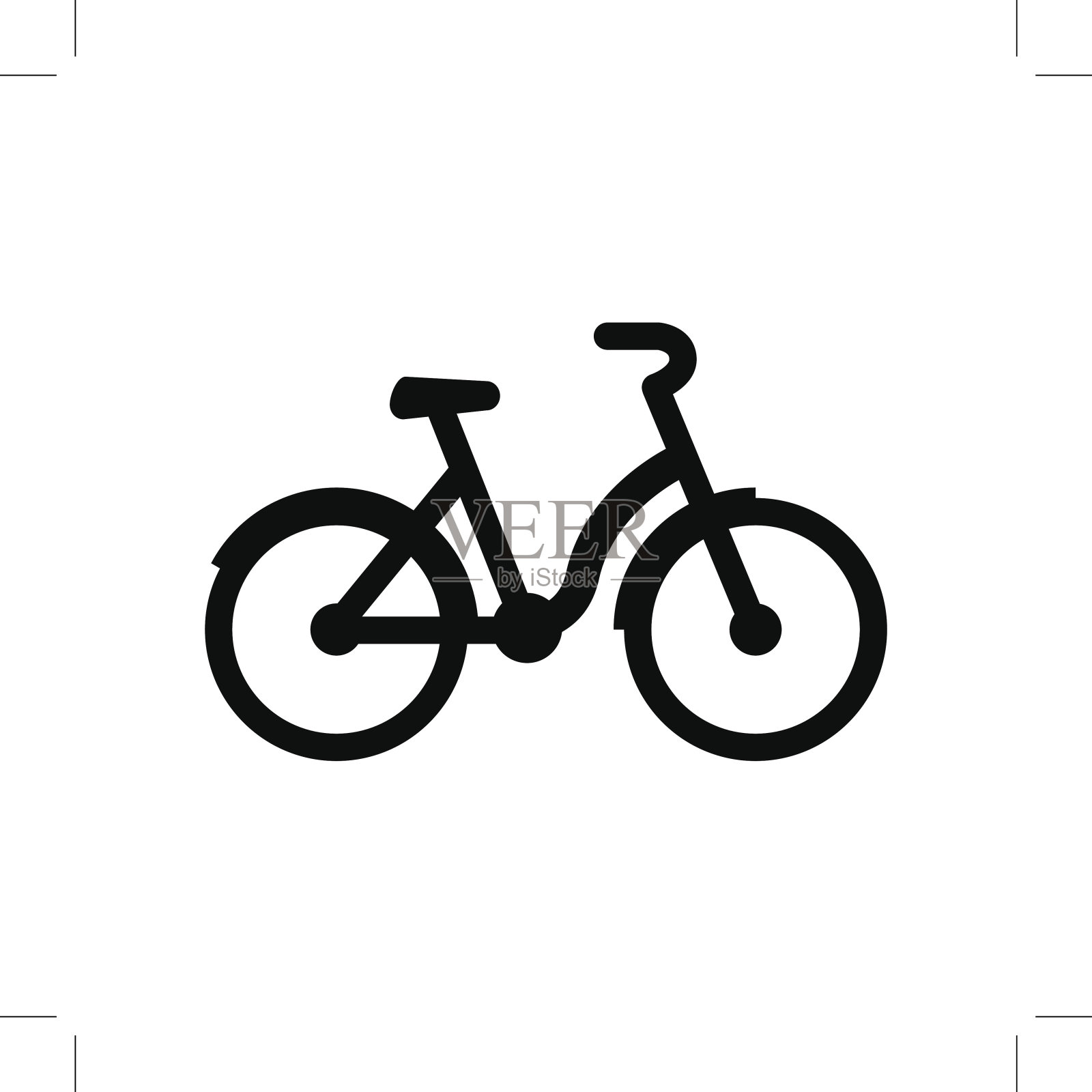 城市自行车图标设计元素图片