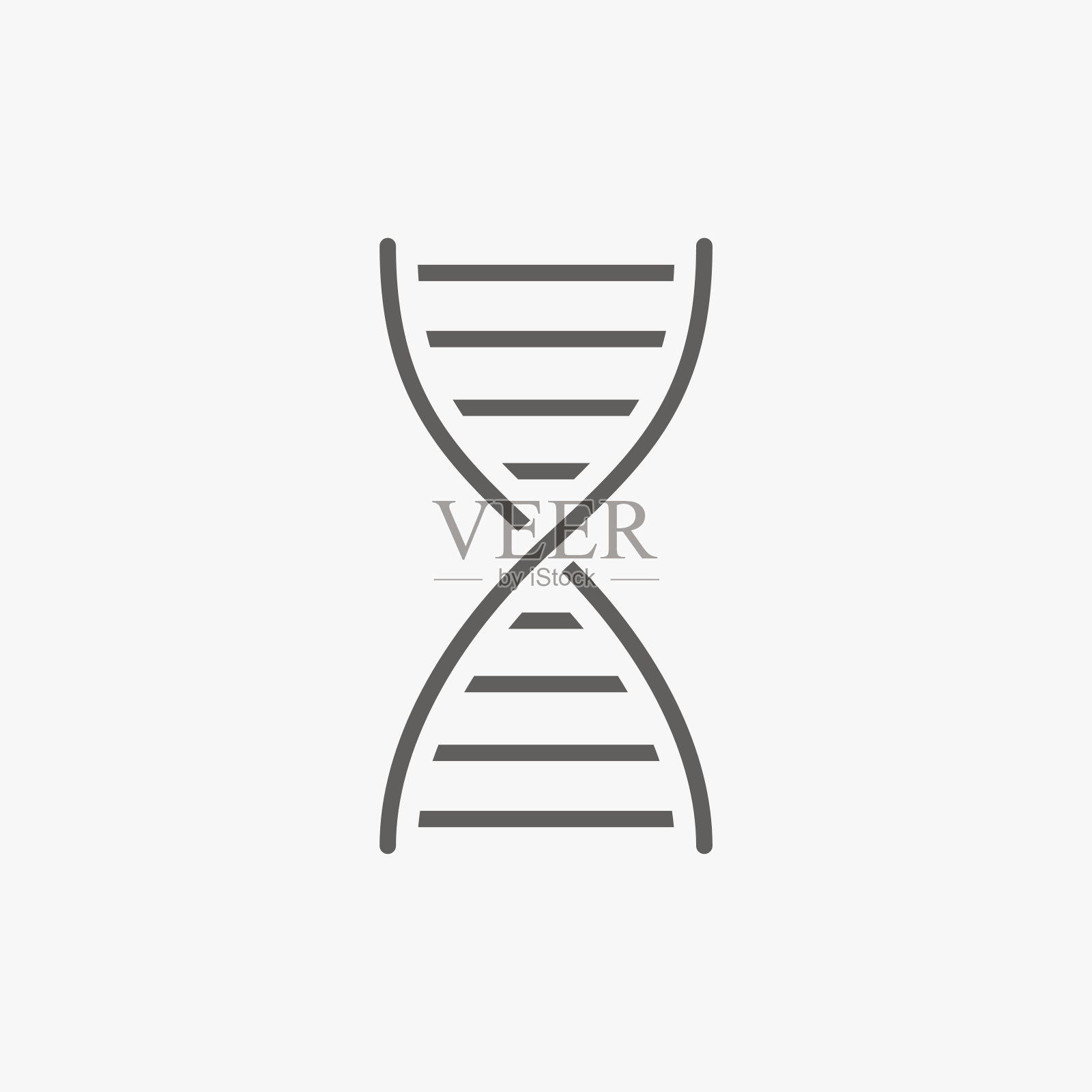 DNA，现代平面图标插画图片素材