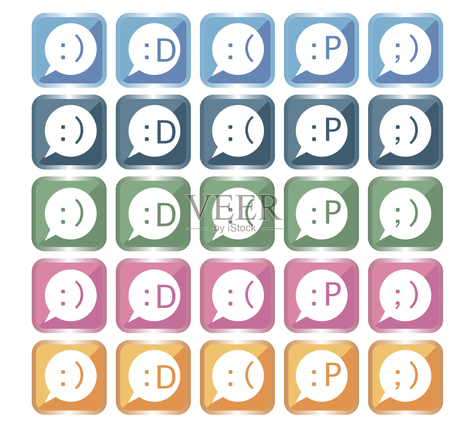 Emoticon图标设置方形类型图标素材