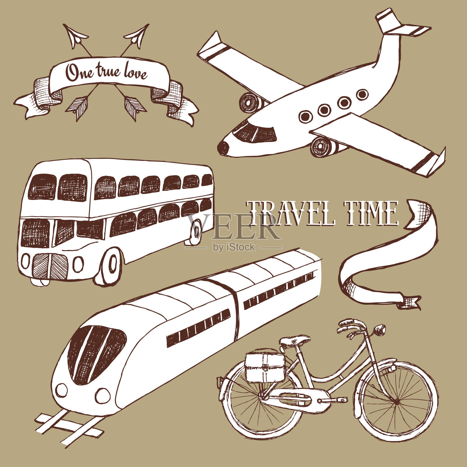旅游配套运输插画图片素材