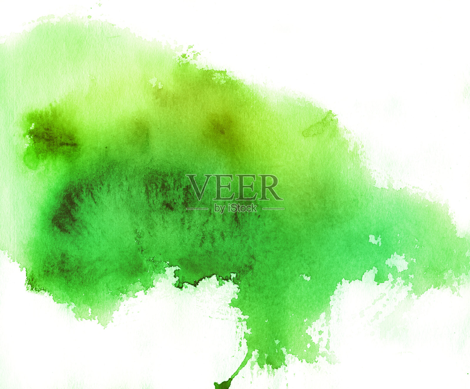 绿点，水彩抽象手绘背景插画图片素材