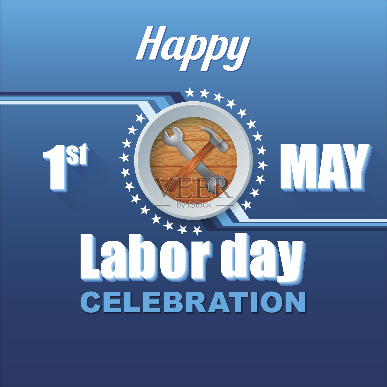 五月一日，庆祝劳动节设计模板素材