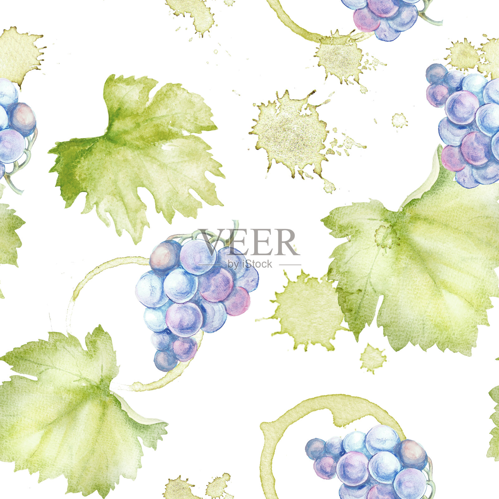 葡萄酒的模式设计元素图片