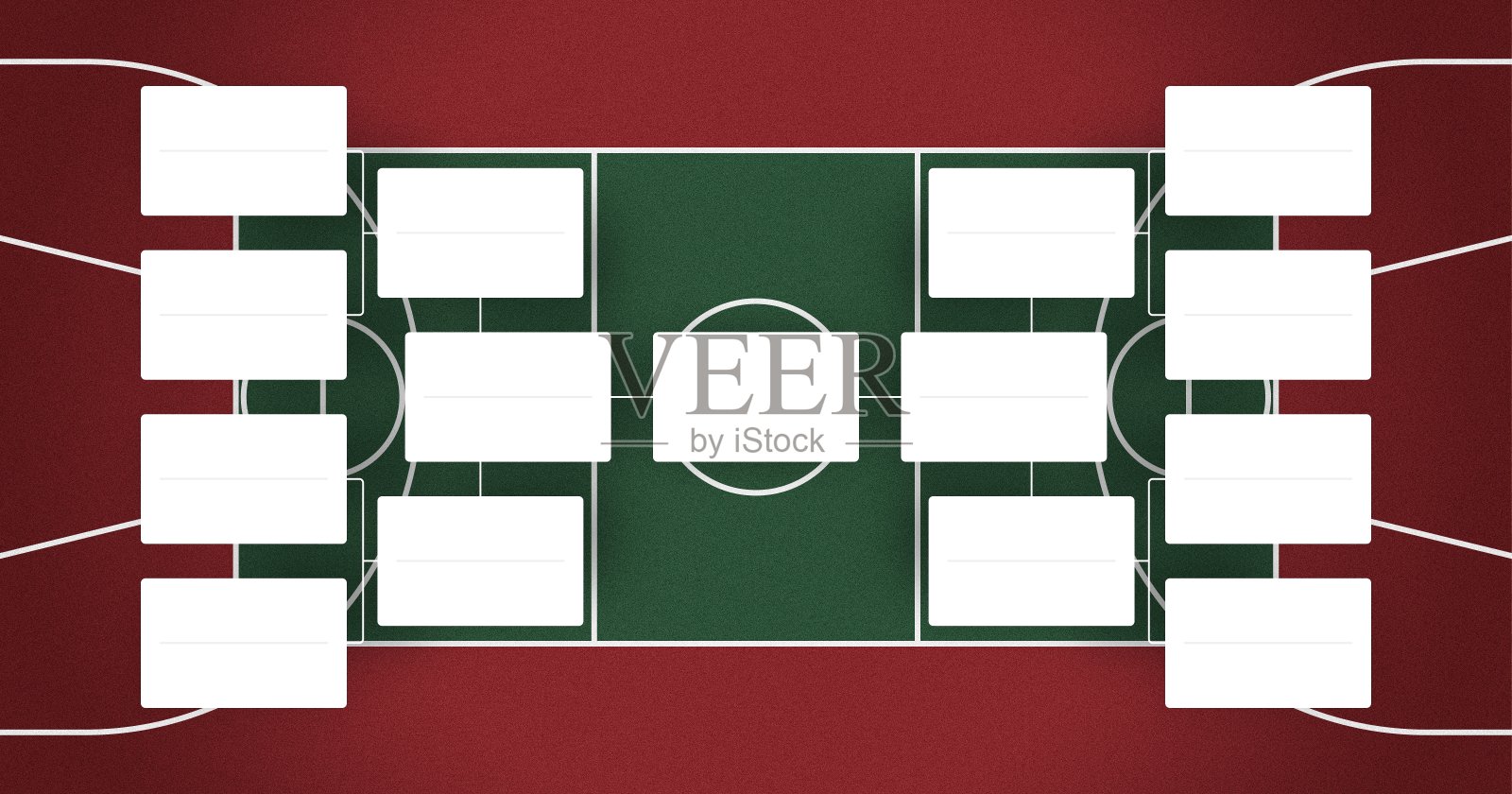 篮球季后赛赛程-季后赛组-篮球季后赛-红色和绿色的颜色插画图片素材