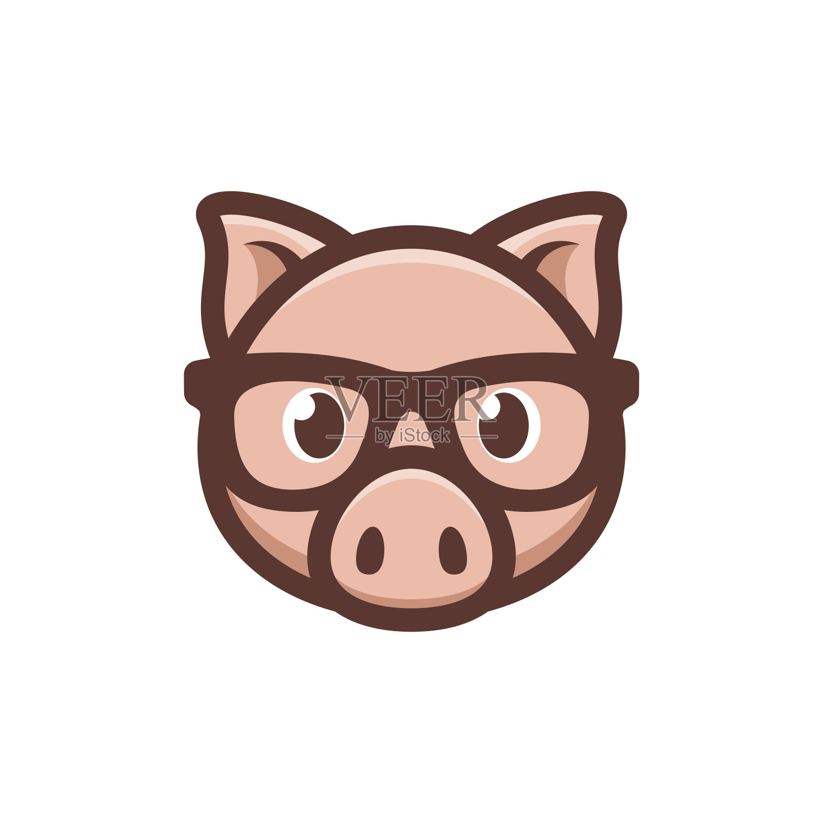 戴眼镜的猪设计元素图片