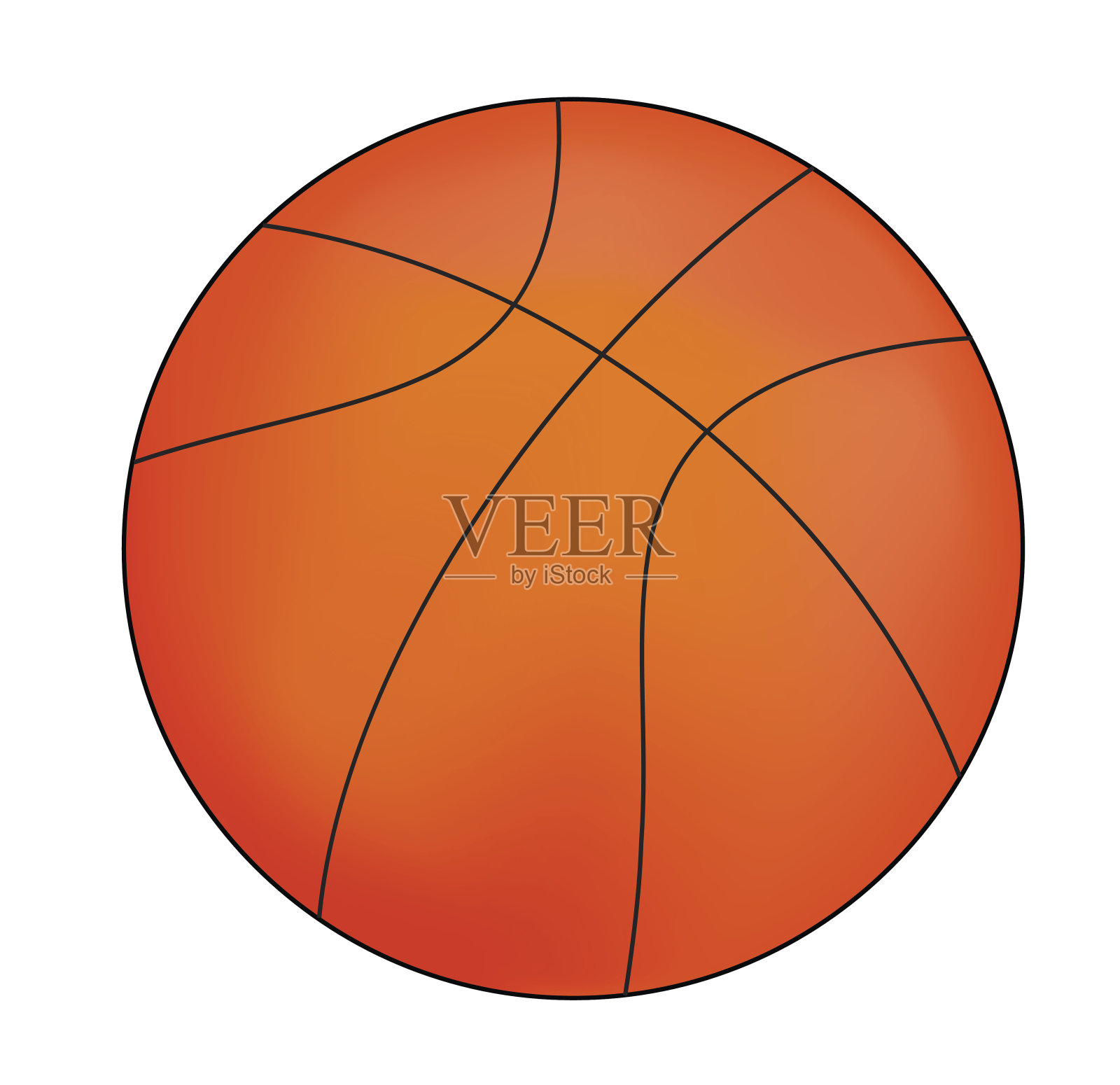 矢量篮球孤立的白色背景设计元素图片