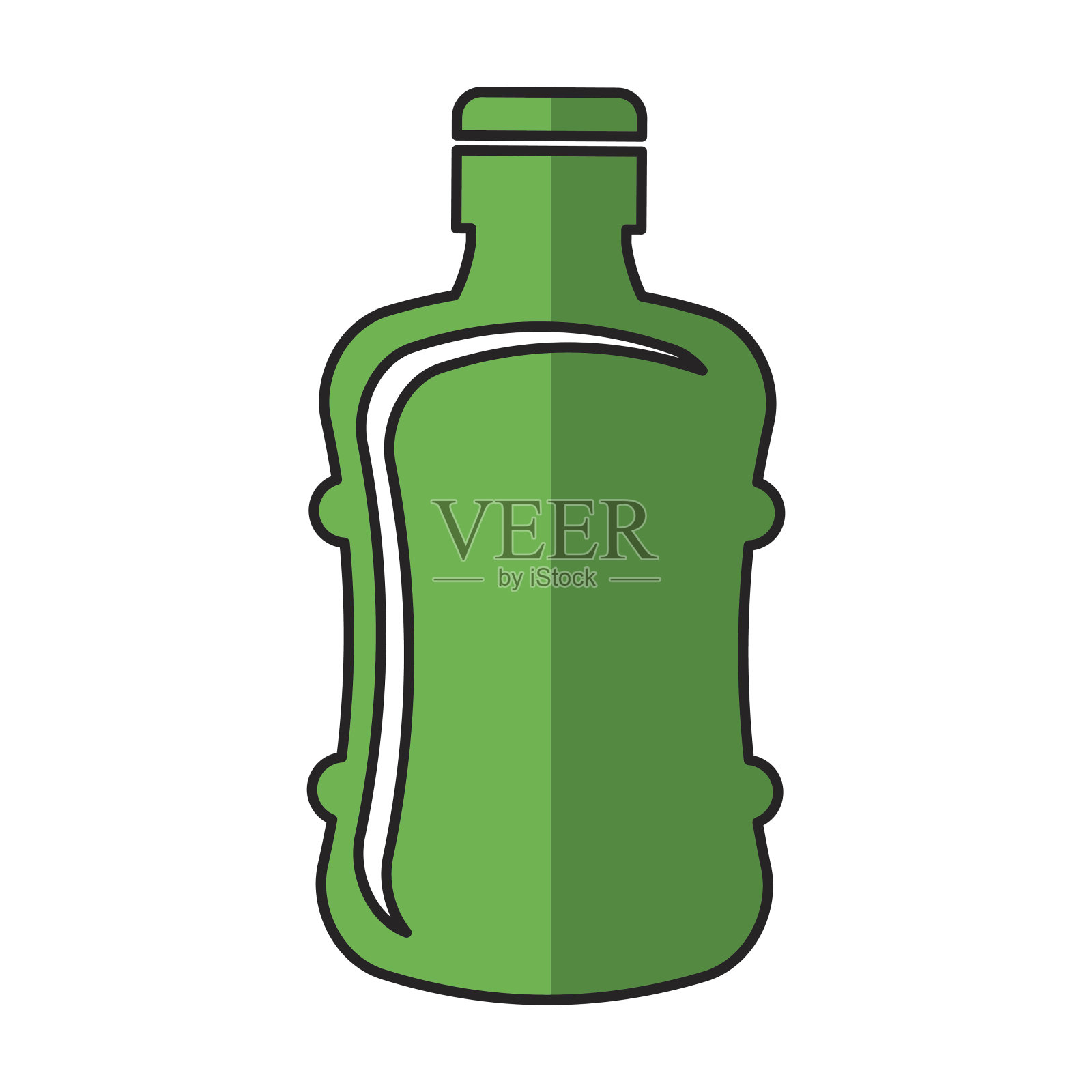 瓶子塑料隔离图标插画图片素材