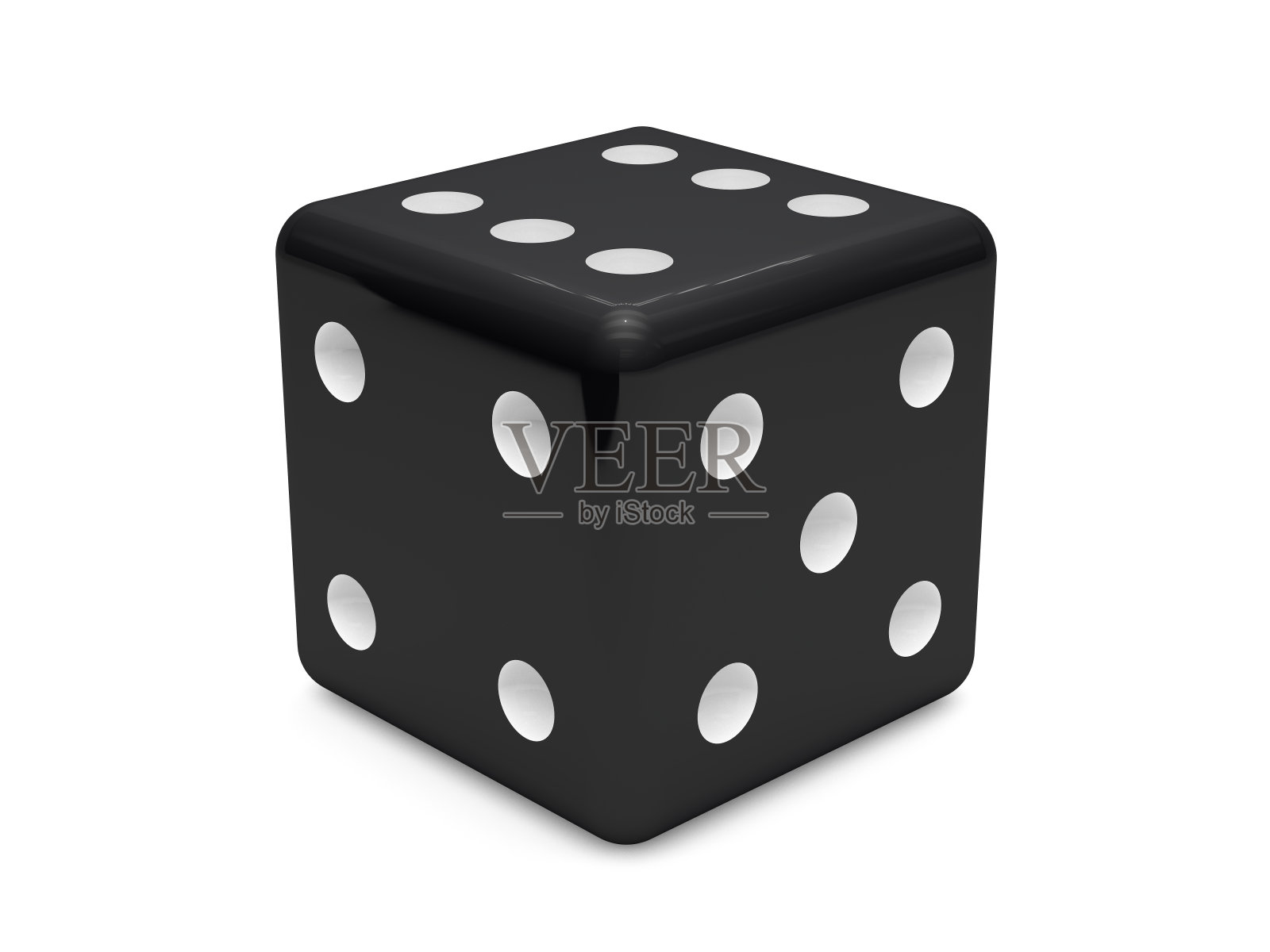 赌场骰子孤立在白色，3d渲染设计元素图片