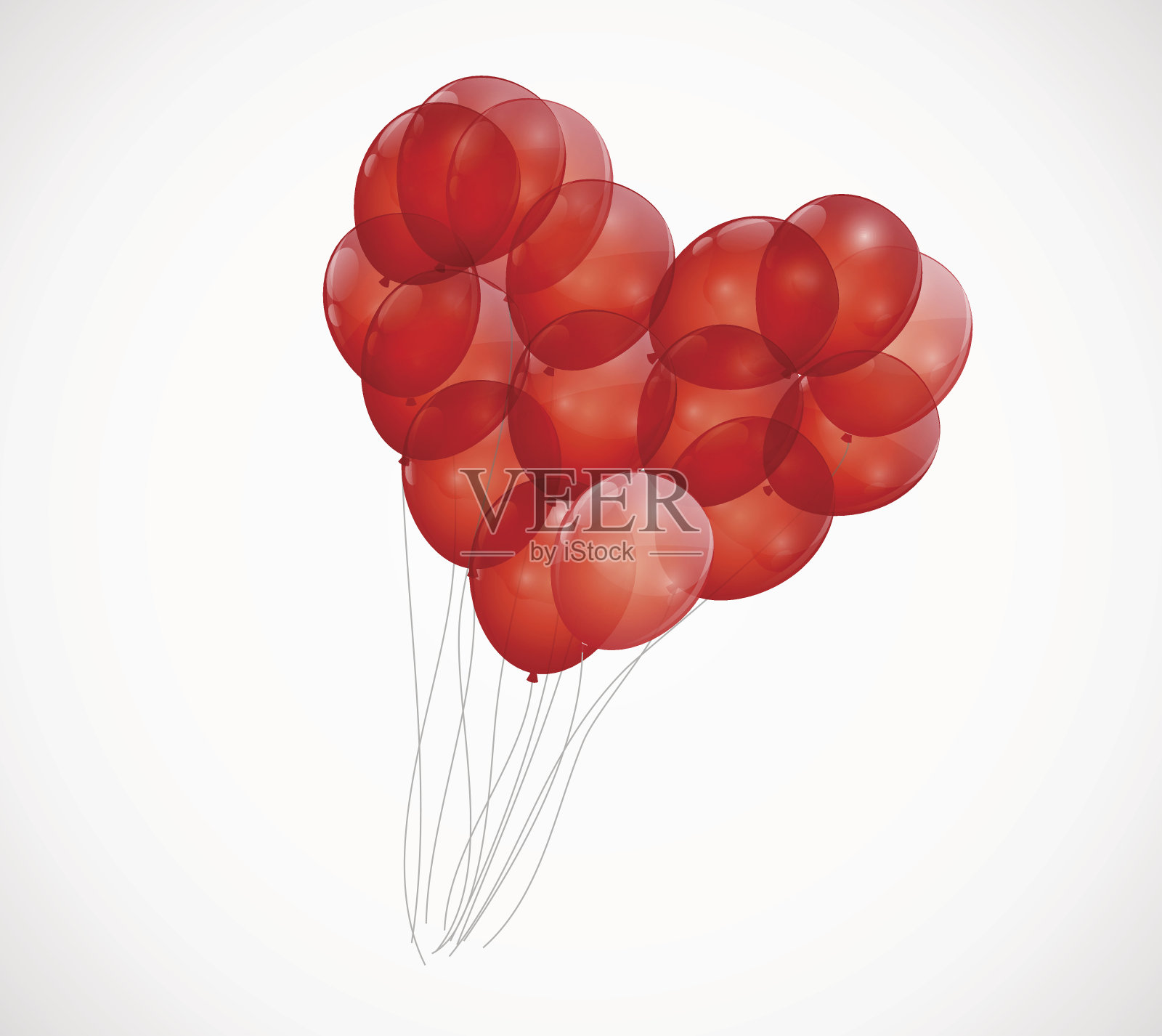 气球心脏矢量插图背景设计元素图片