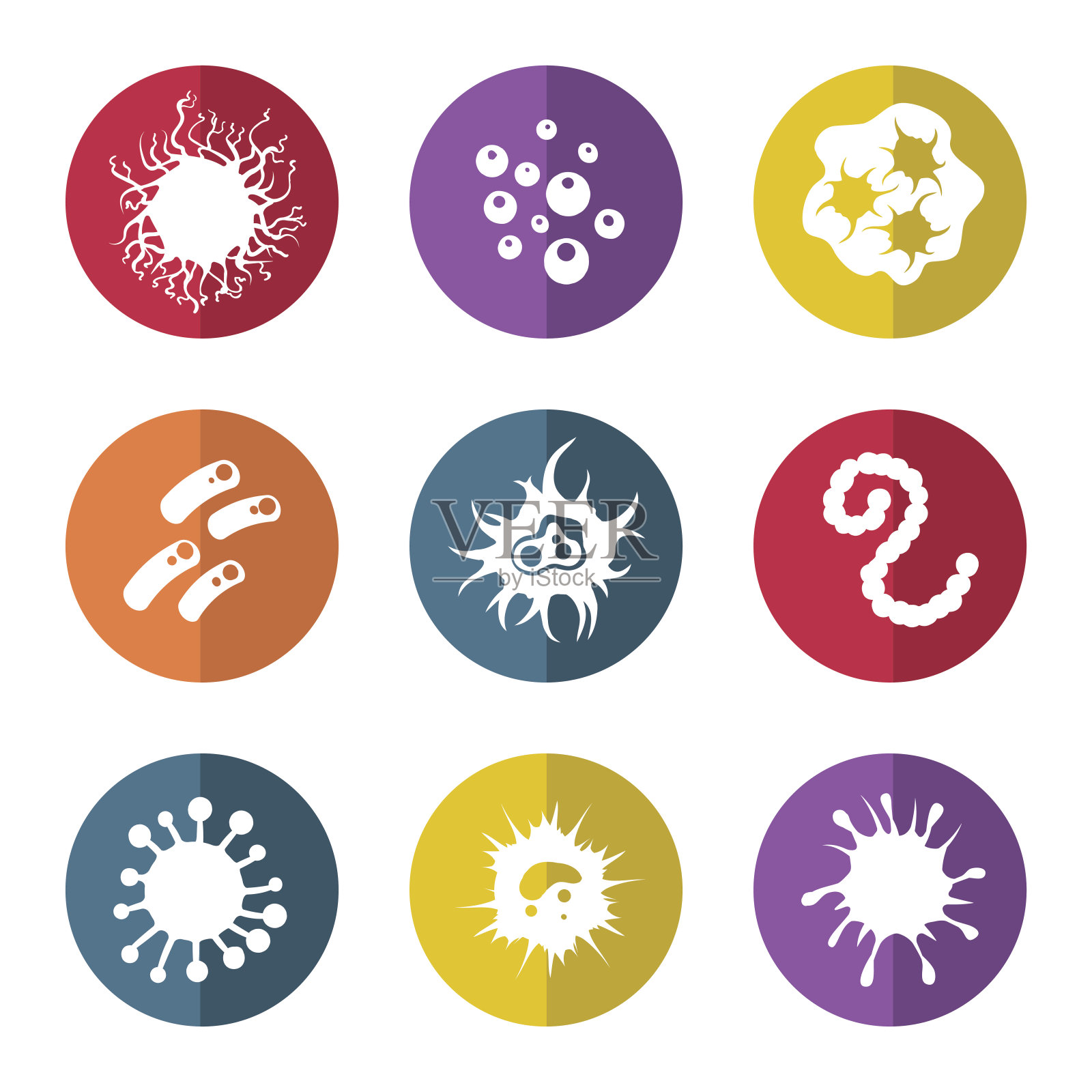 免疫细菌和感染微生物图标图标素材