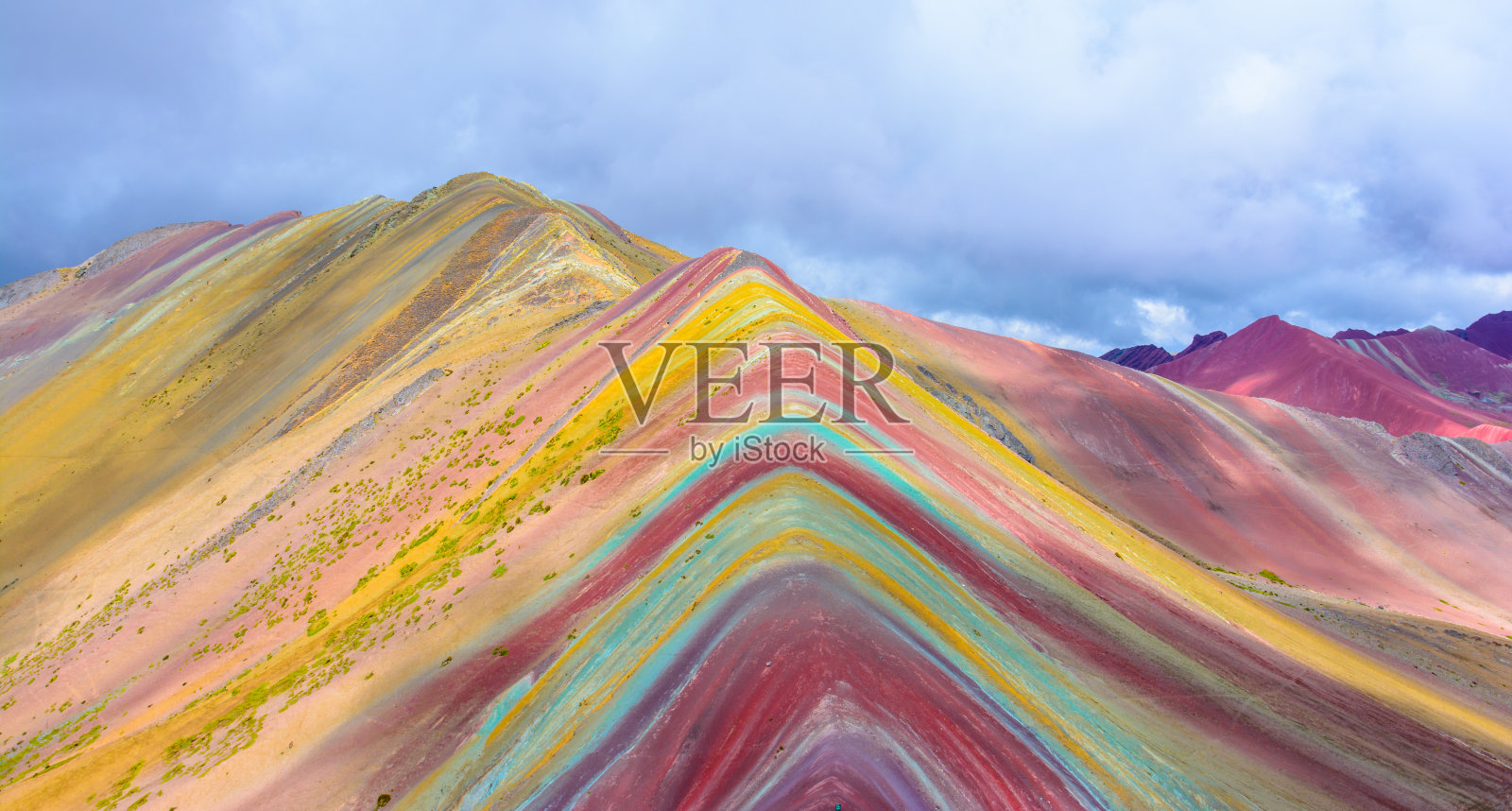 Vinicunca或彩虹山，秘鲁的pitumarca照片摄影图片