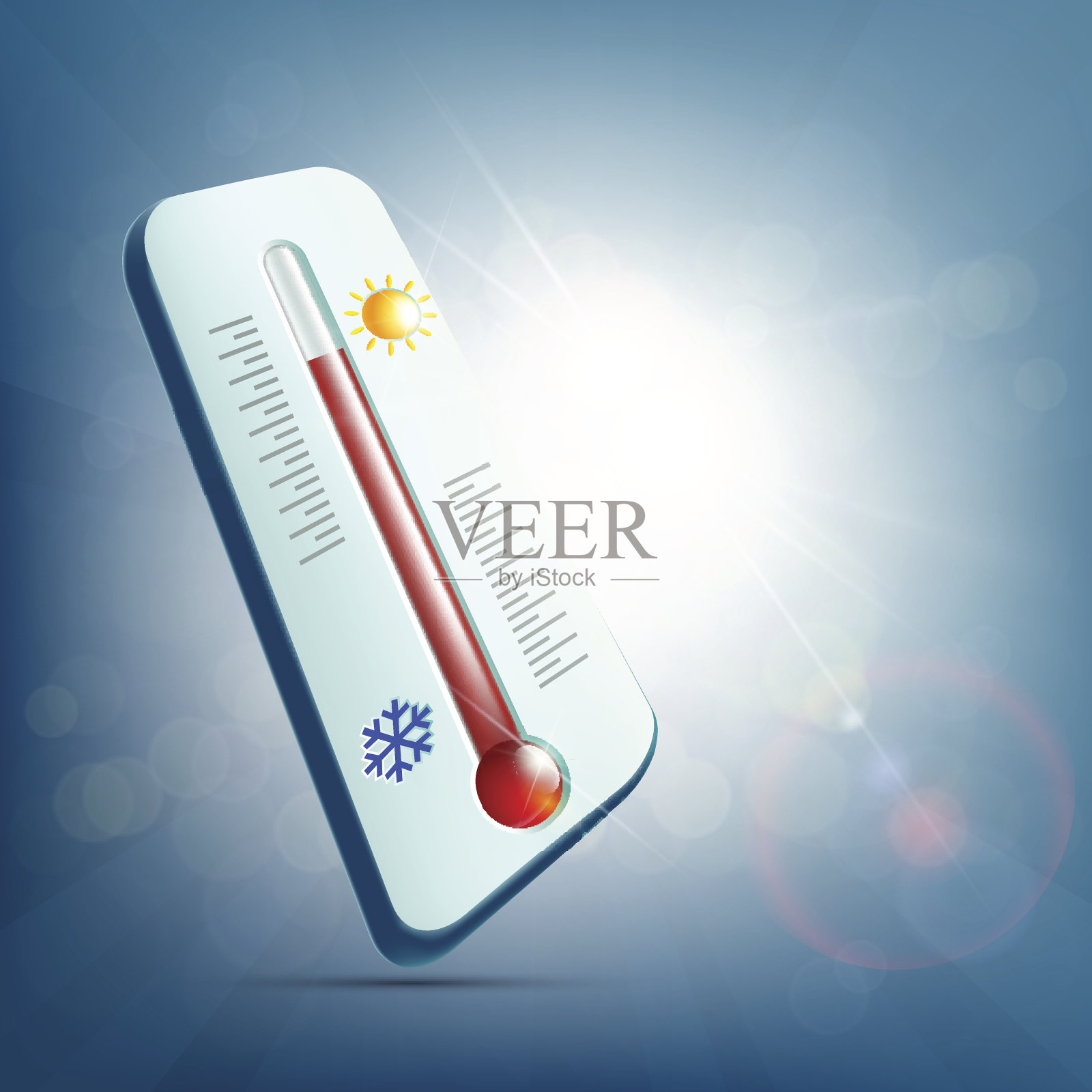 测量温度用的气象温度计插画图片素材
