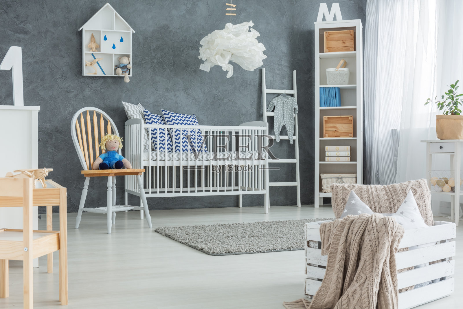创意风格婴儿卧室照片摄影图片
