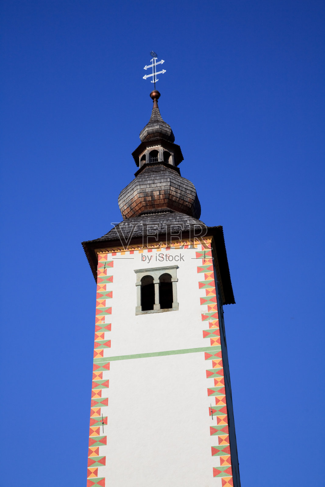教堂的尖塔、斯洛文尼亚照片摄影图片