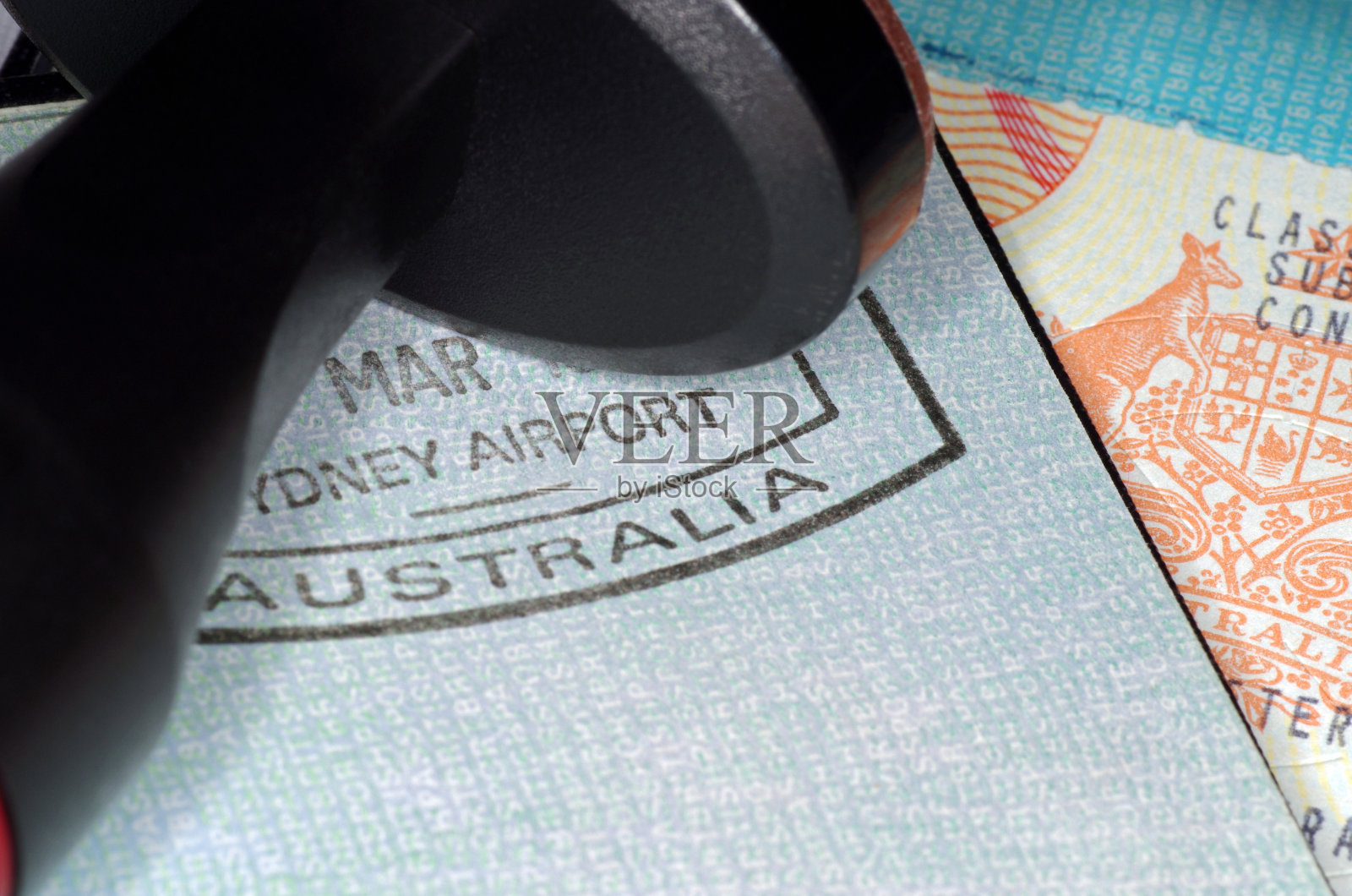 澳大利亚移民护照照片摄影图片