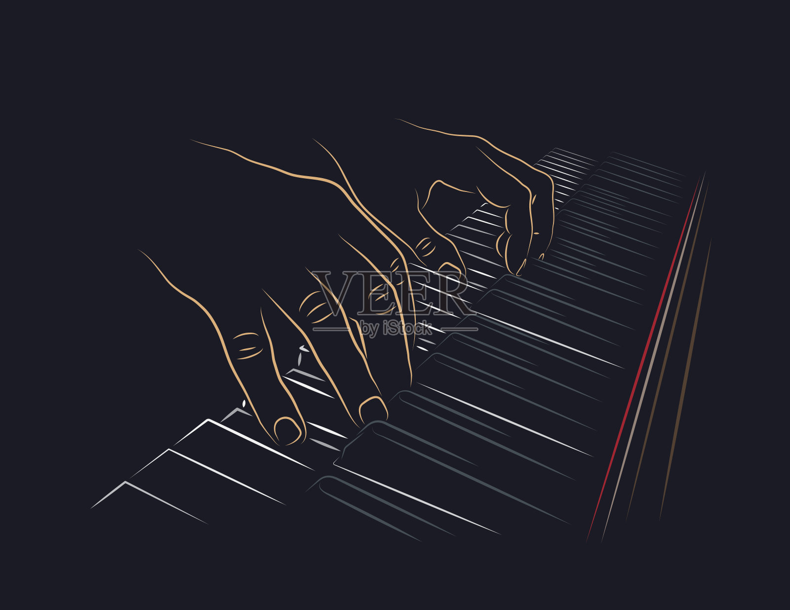 弹钢琴设计元素图片