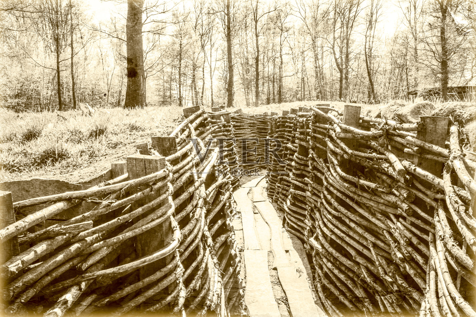 第一次世界大战战壕比利时佛兰德斯照片摄影图片