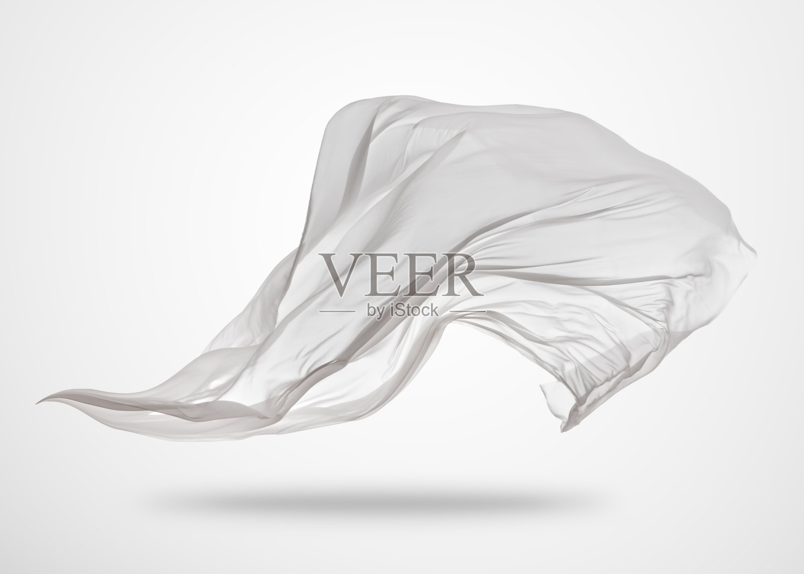 灰色背景上光滑优雅的白布照片摄影图片 Id Veer图库