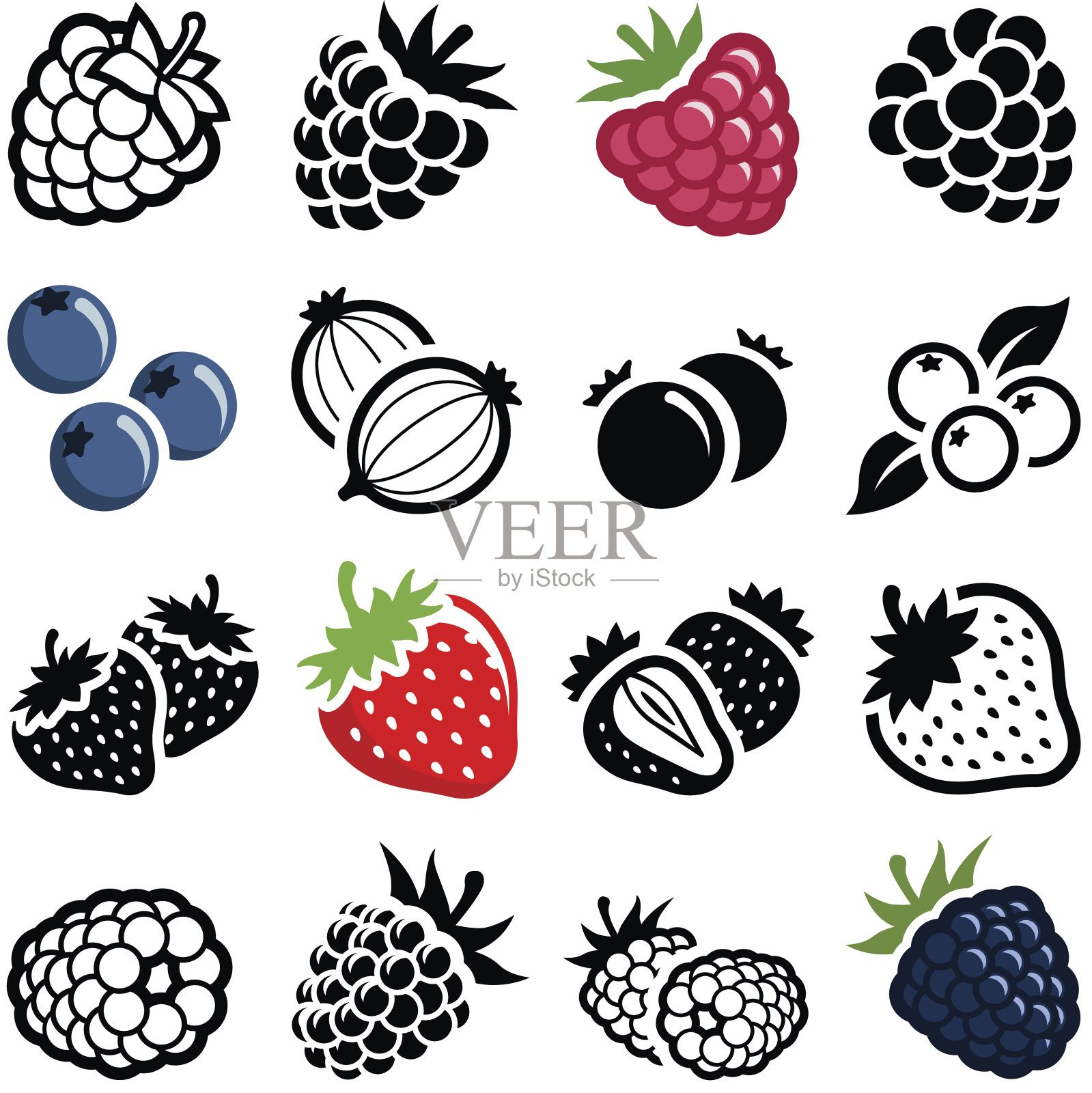 浆果的水果设计元素图片