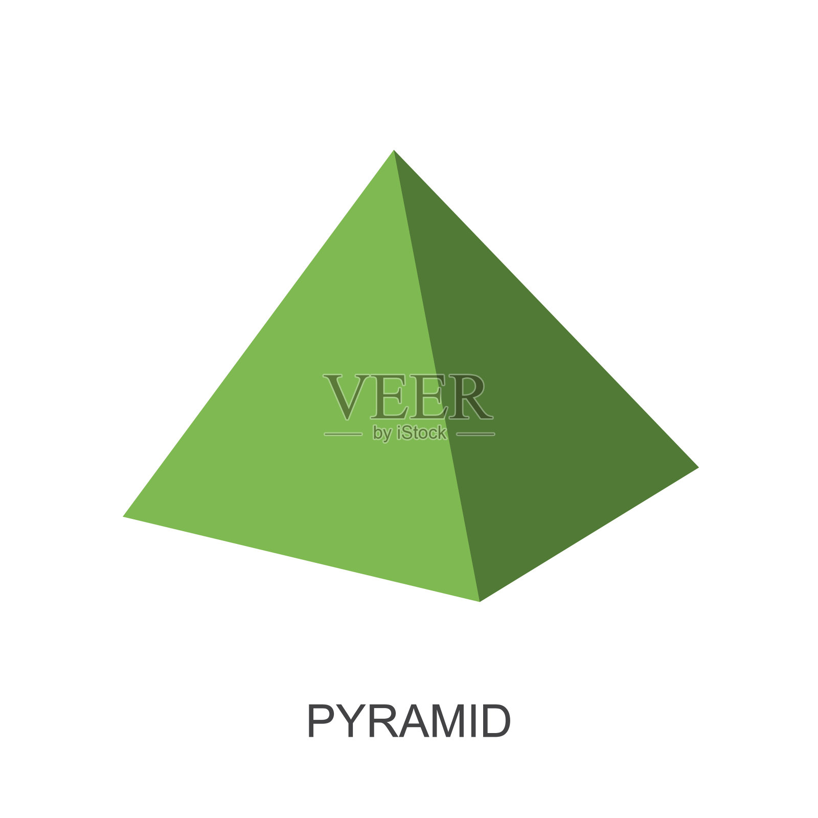 3 d shape-pyramid向量插画图片素材