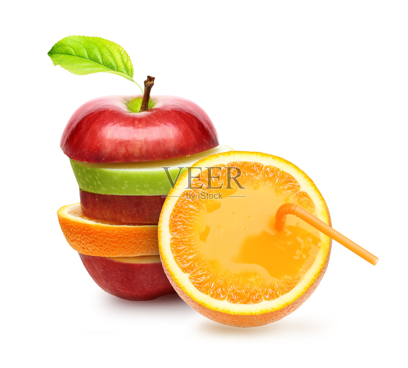 苹果和橘子。照片摄影图片