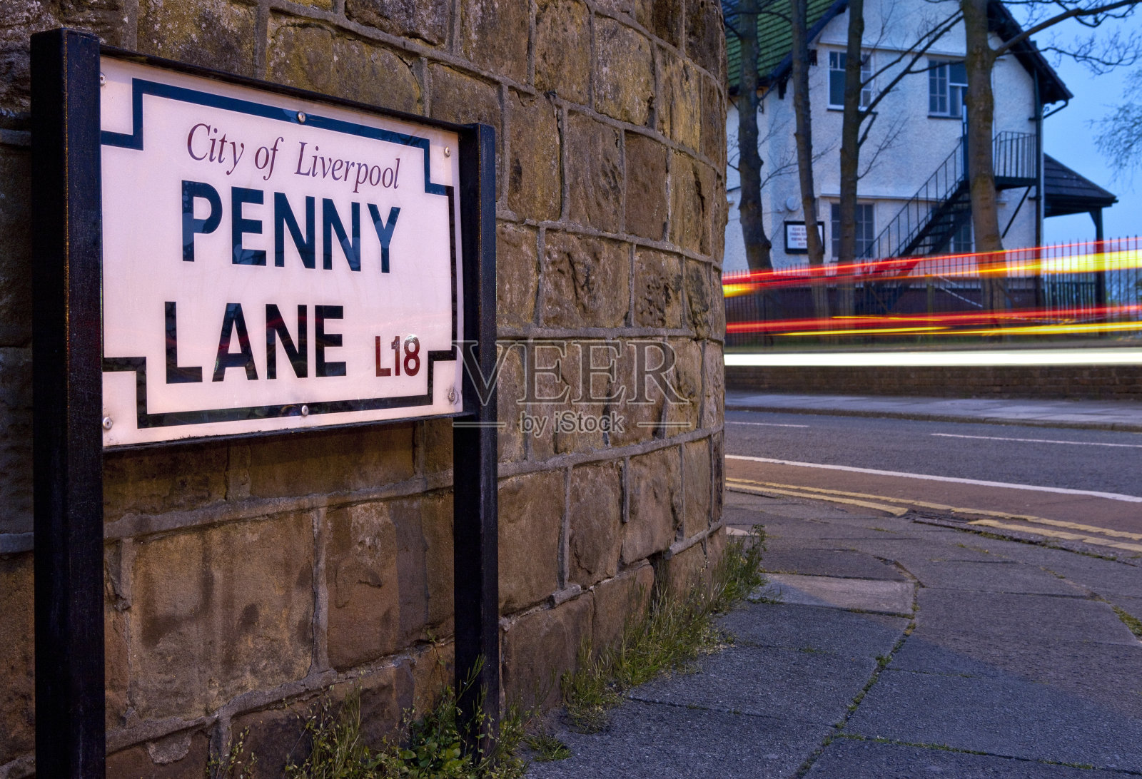 利物浦的Penny Lane照片摄影图片