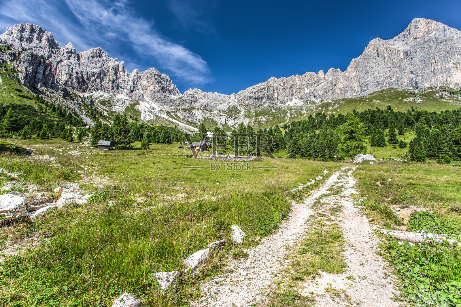 Dolomites山景，Rosengartengruppe南蒂罗尔/意大利，欧洲。戏剧性的一幕。美丽的世界。照片摄影图片