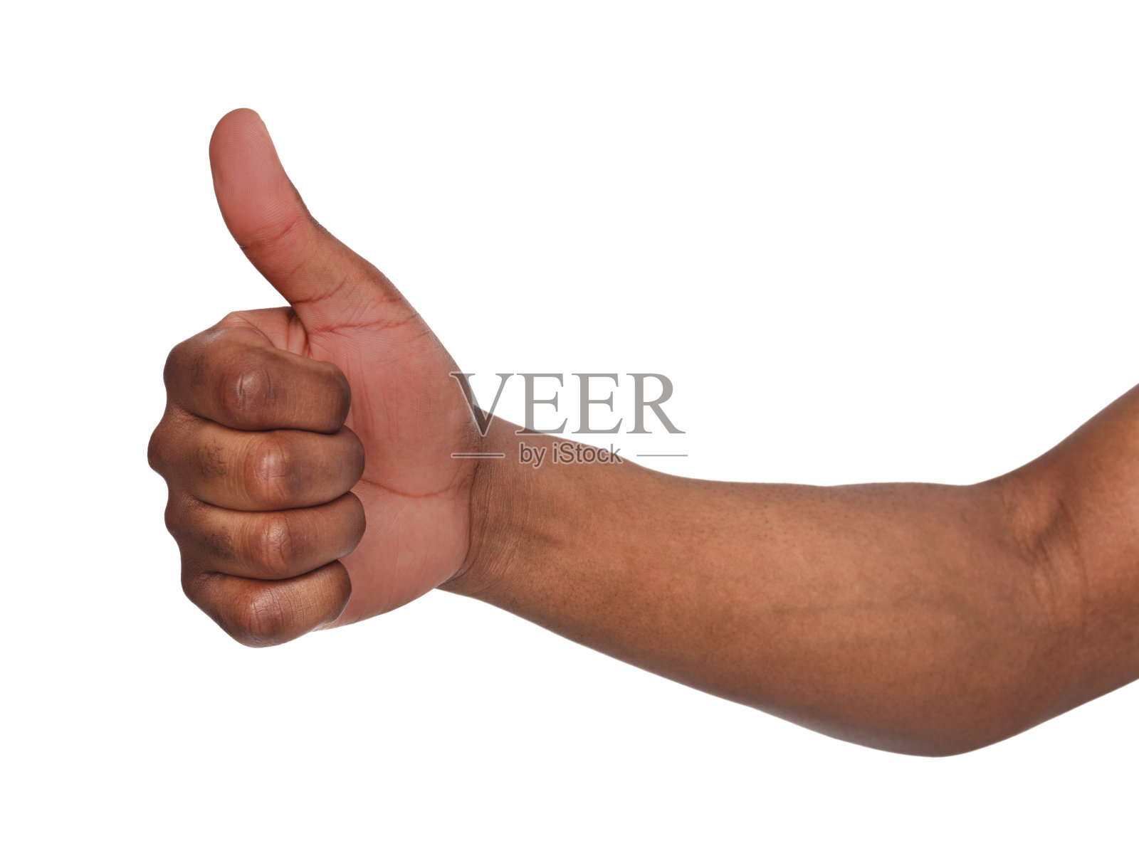 非裔美国人做拇指向上的手势照片摄影图片