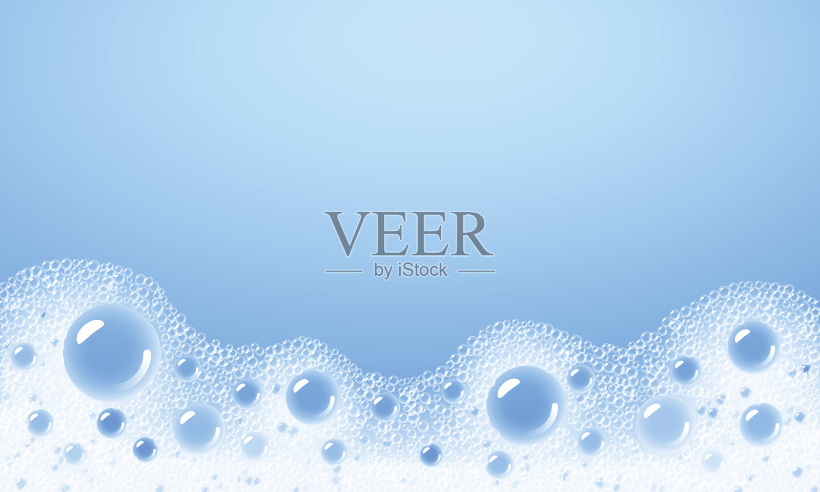 肥皂泡沫覆盖在蓝色的水颜色的背景上背景图片素材