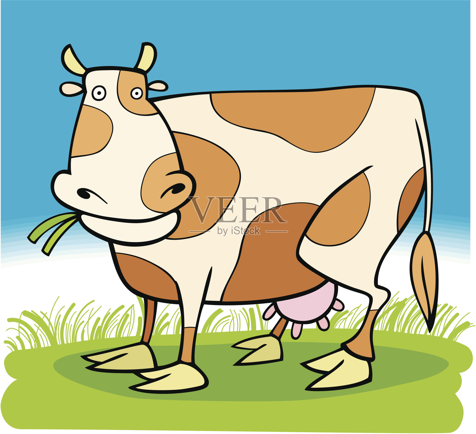 农场动物:牛设计元素图片