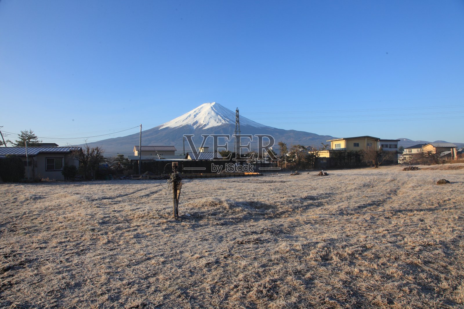 从川口町看富士山照片摄影图片