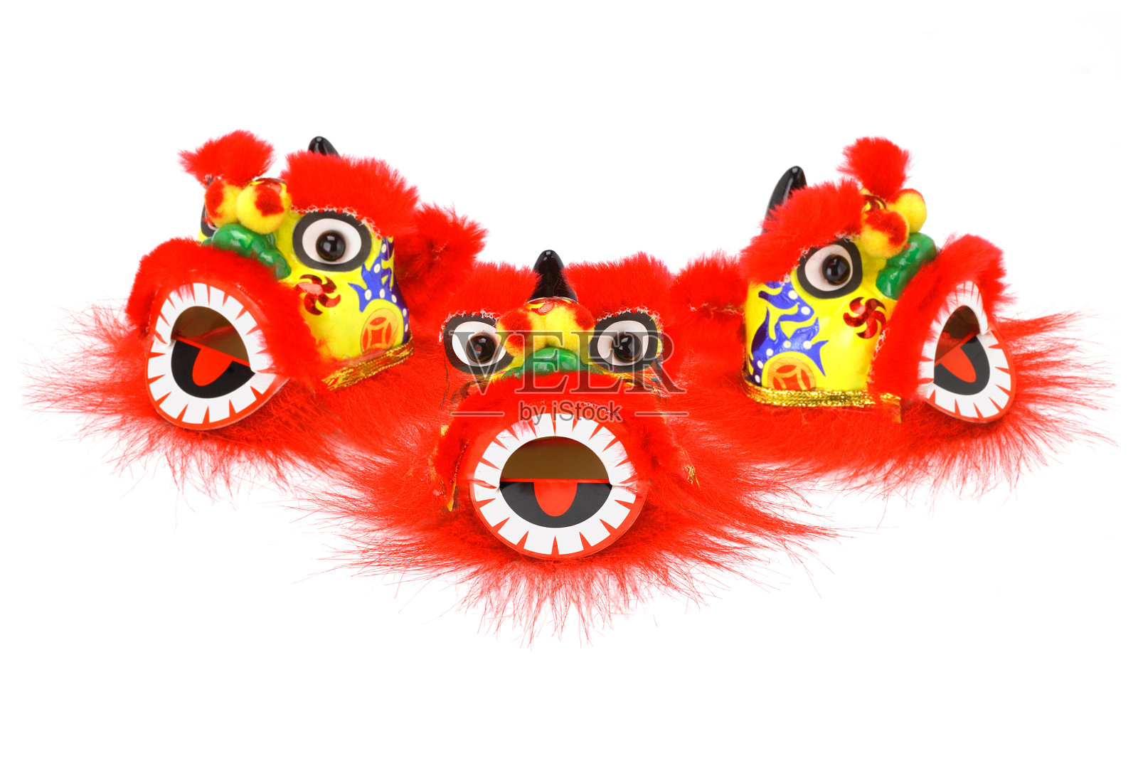 中国新年的狮头饰品照片摄影图片