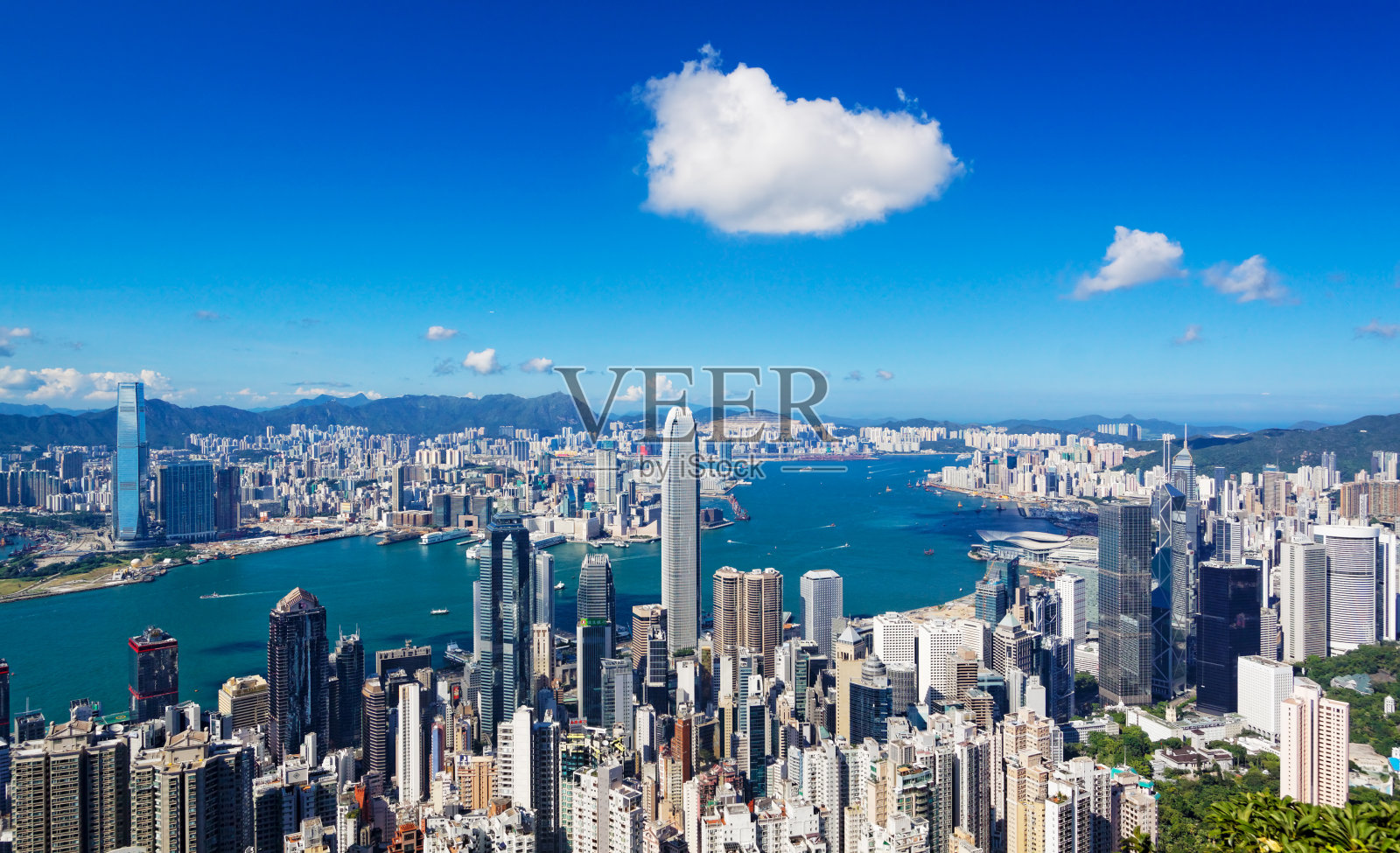 香港天际轮廓线照片摄影图片
