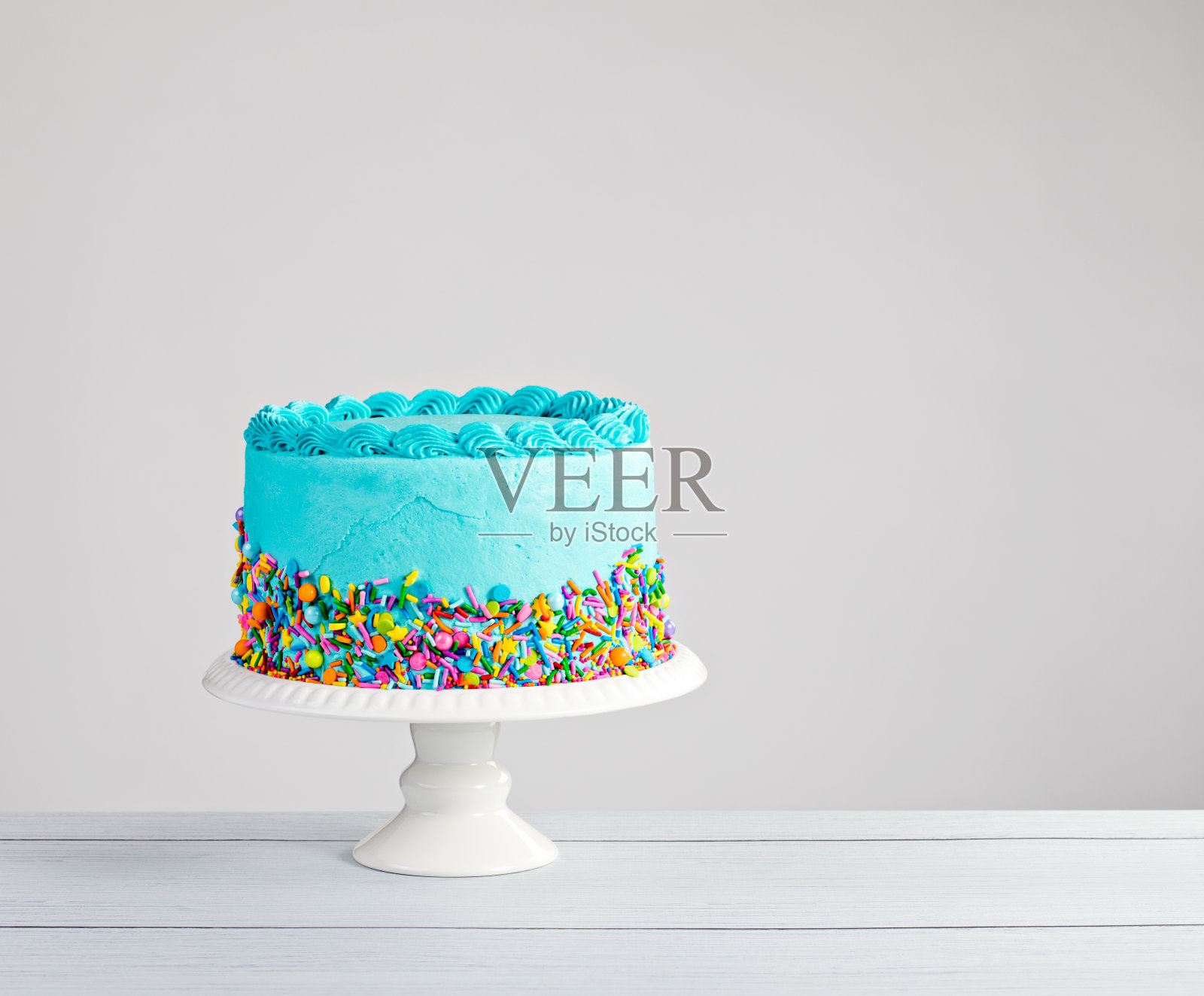 蓝色的蛋糕照片摄影图片