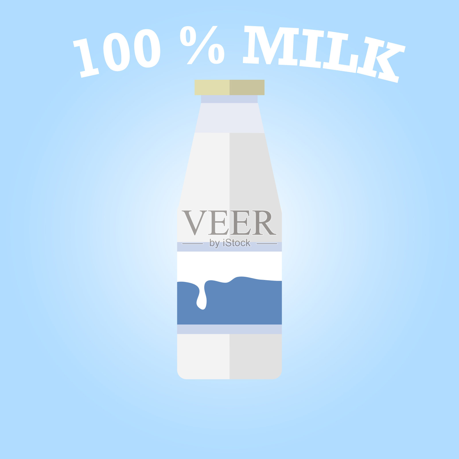 牛奶图标，牛奶瓶插画图片素材