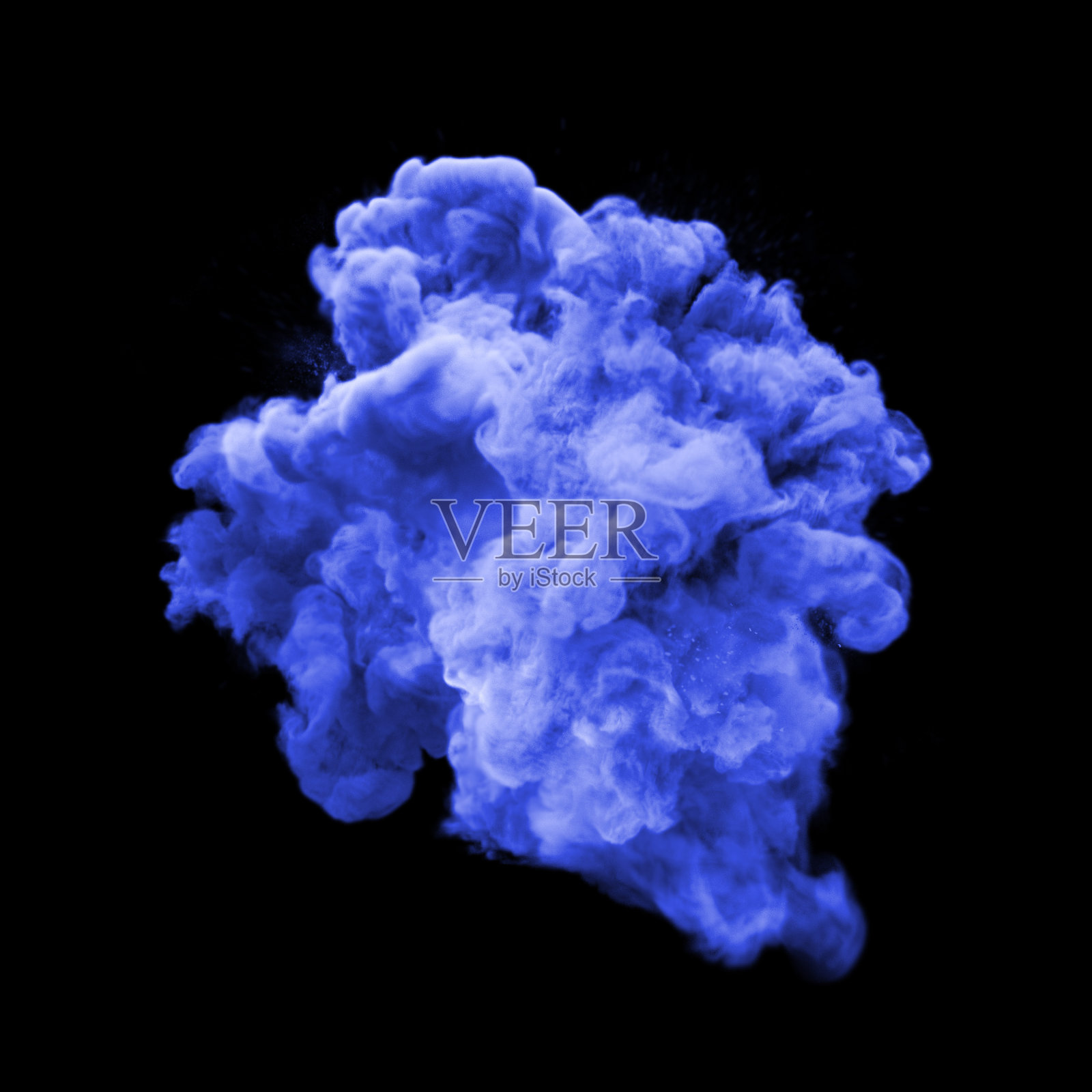 油漆粉蓝色爆炸粒子尘埃云飞溅抽象纹理背景设计元素图片