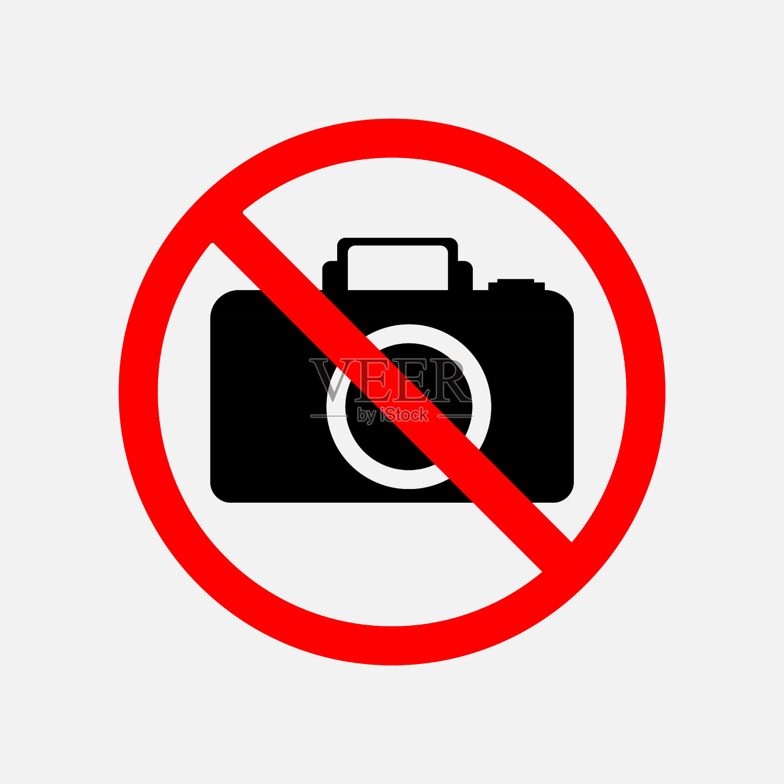 标牌不能拍照，不能拍照设计元素图片
