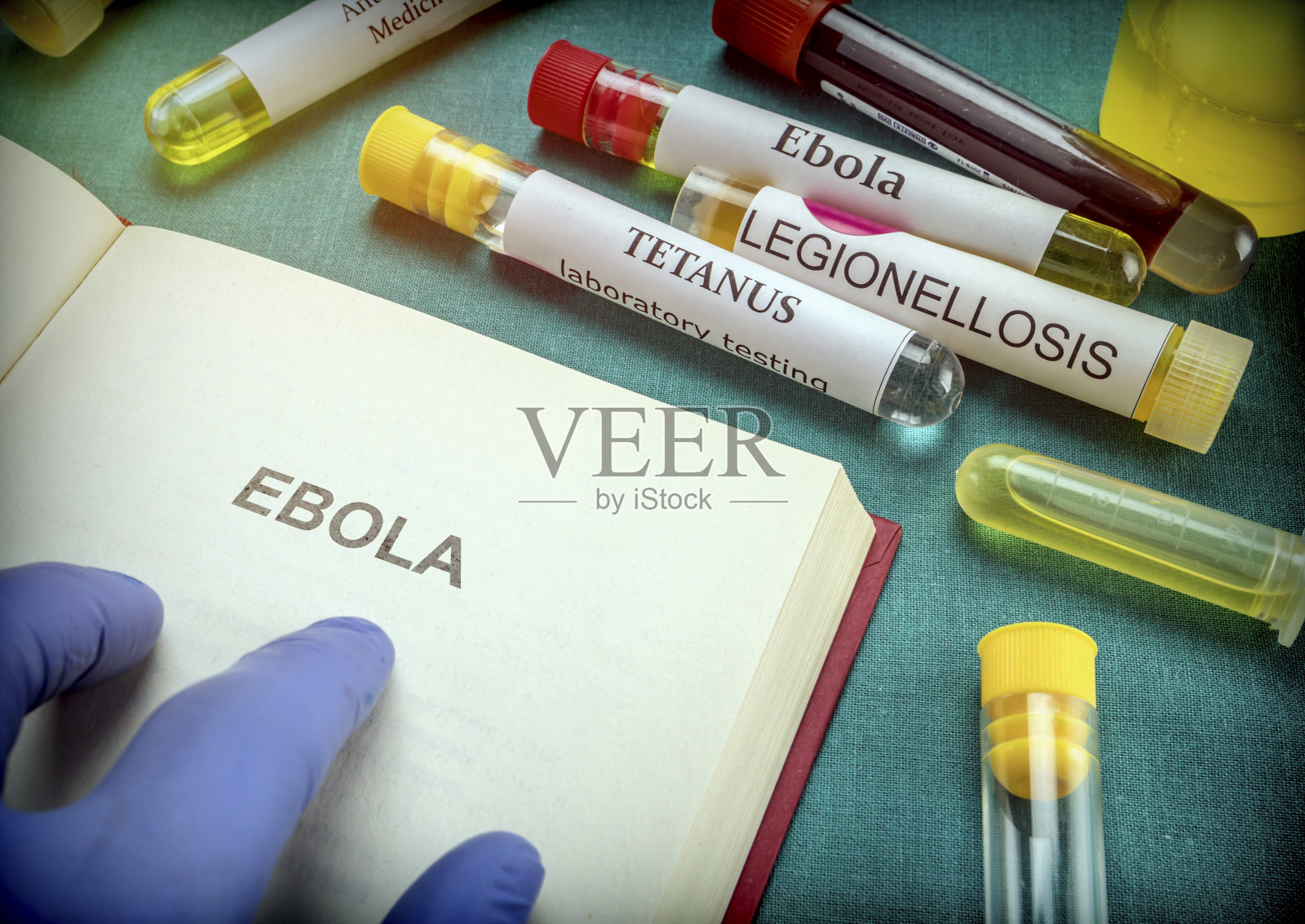 医生打开埃博拉病毒，概念图像照片摄影图片