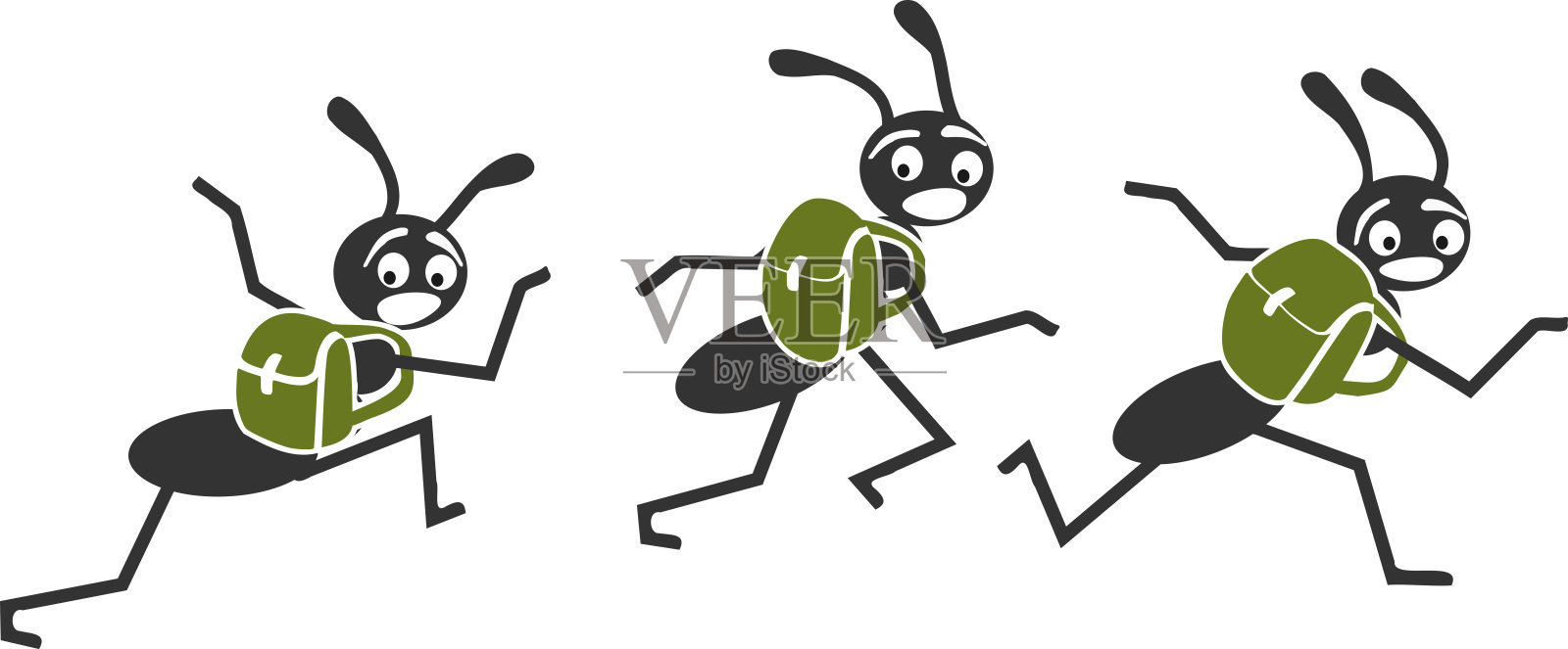 杀虫剂和蚂蚁插画图片素材