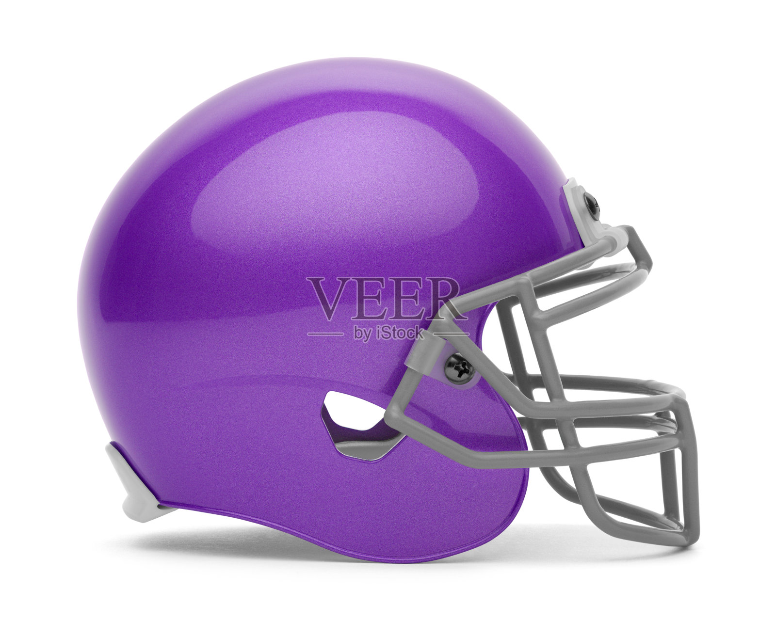 紫色的橄榄球头盔照片摄影图片