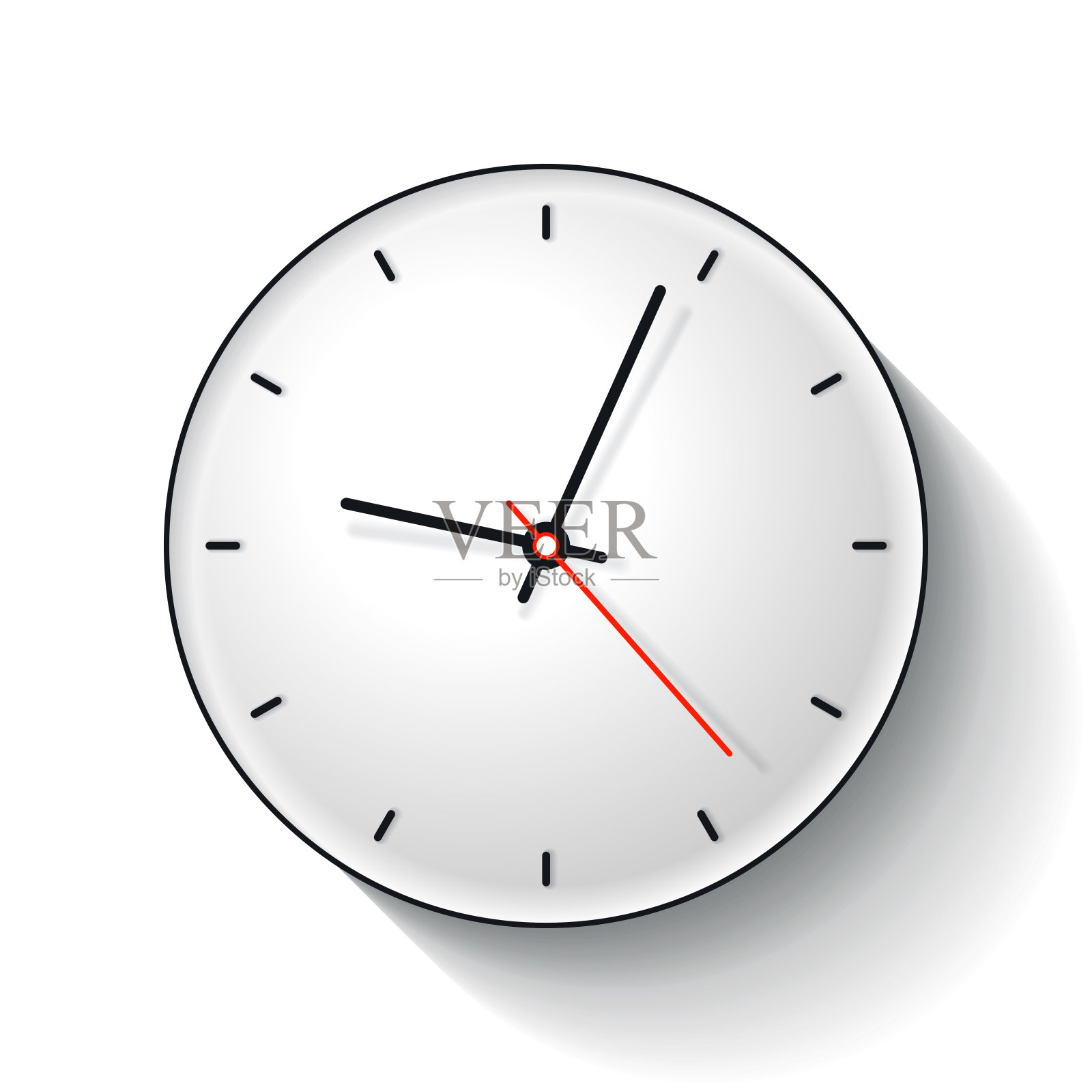 时钟图标在平面风格，计时器在白色背景。业务表。矢量设计元素为您的项目设计元素图片