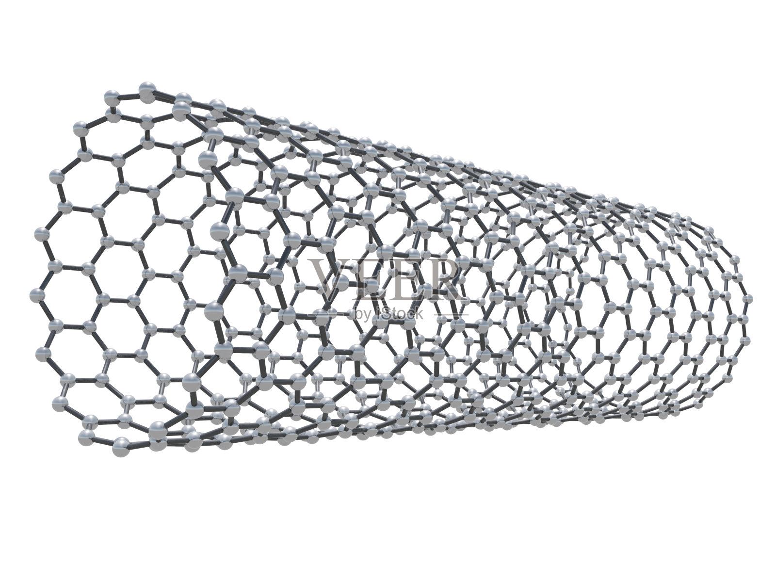 碳纳米管分子结构3d插画图片素材