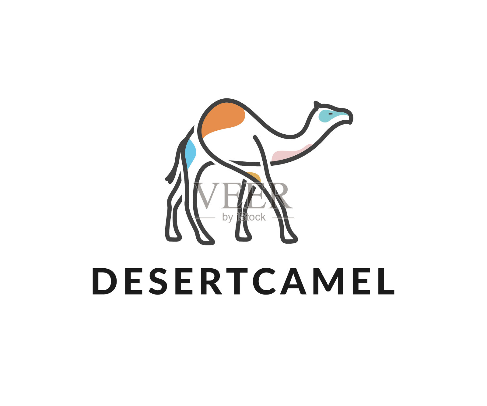 沙漠骆驼矢量图标插画图片素材