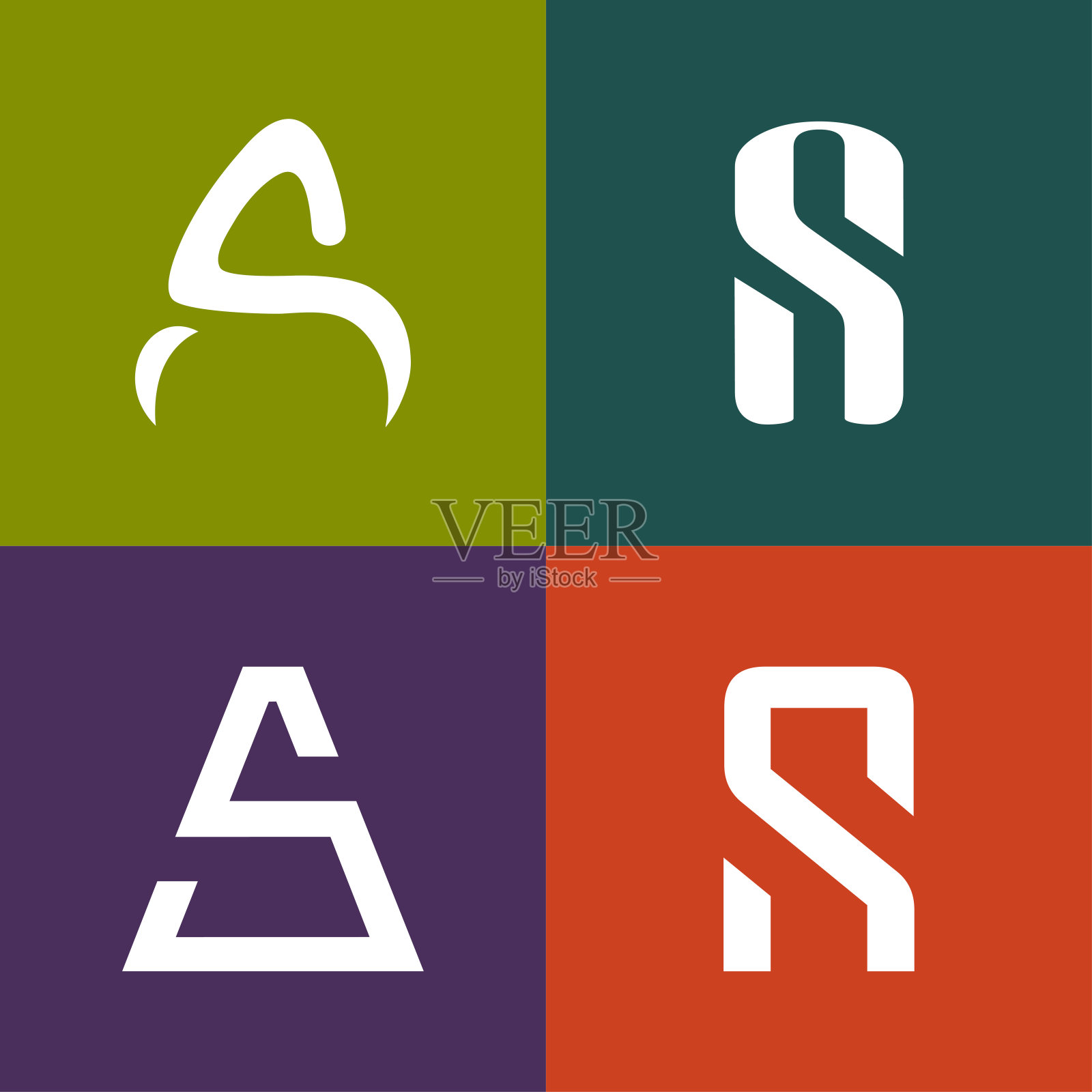 字母S设计元素图片