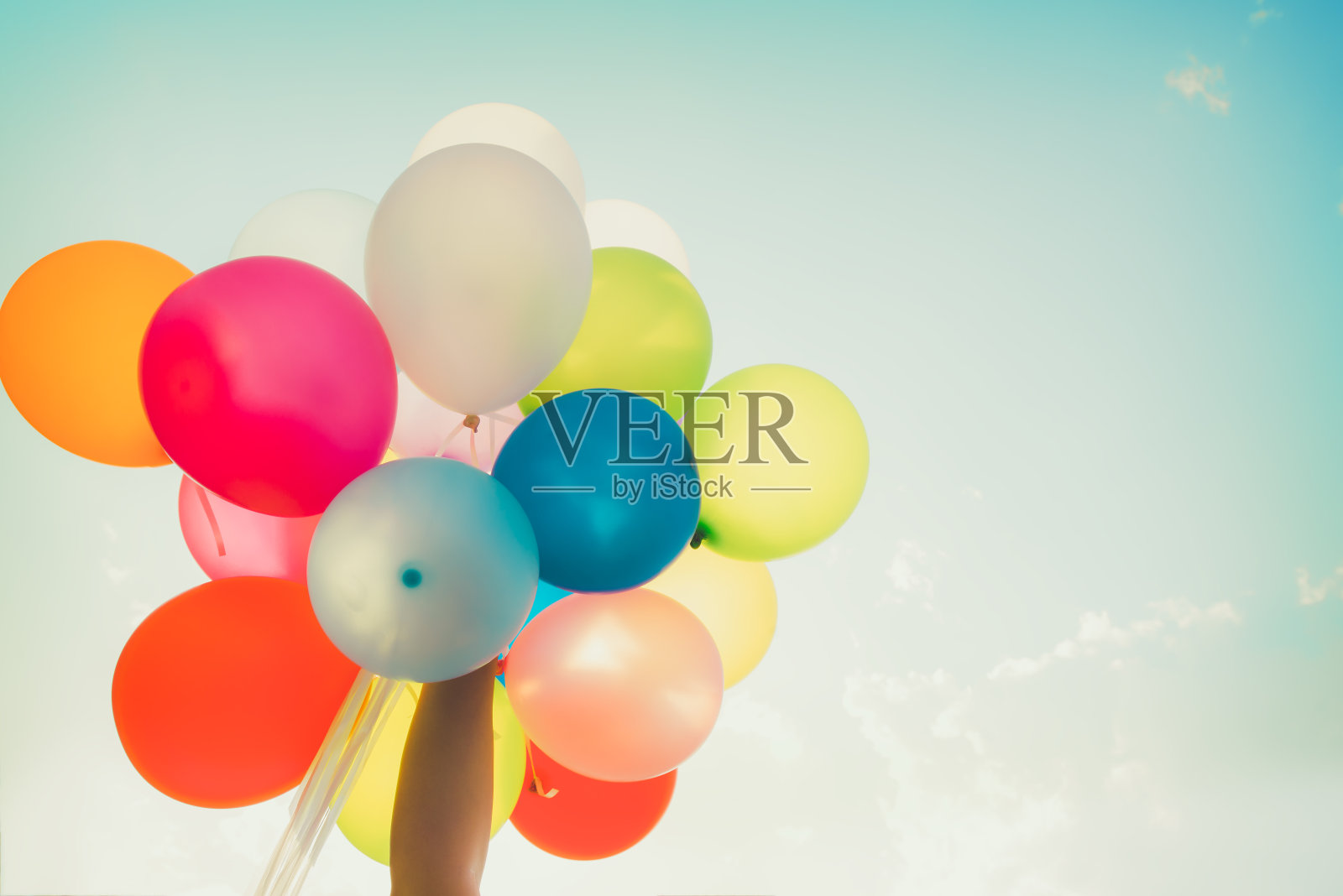 彩色气球照片摄影图片