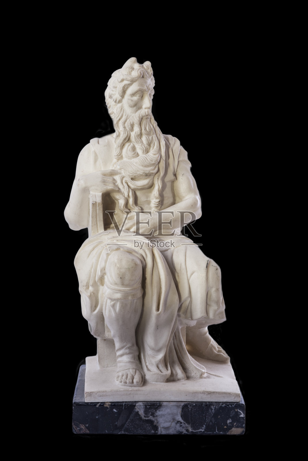 米开朗基罗的摩西雕塑，作为罗马的纪念品非常受欢迎照片摄影图片